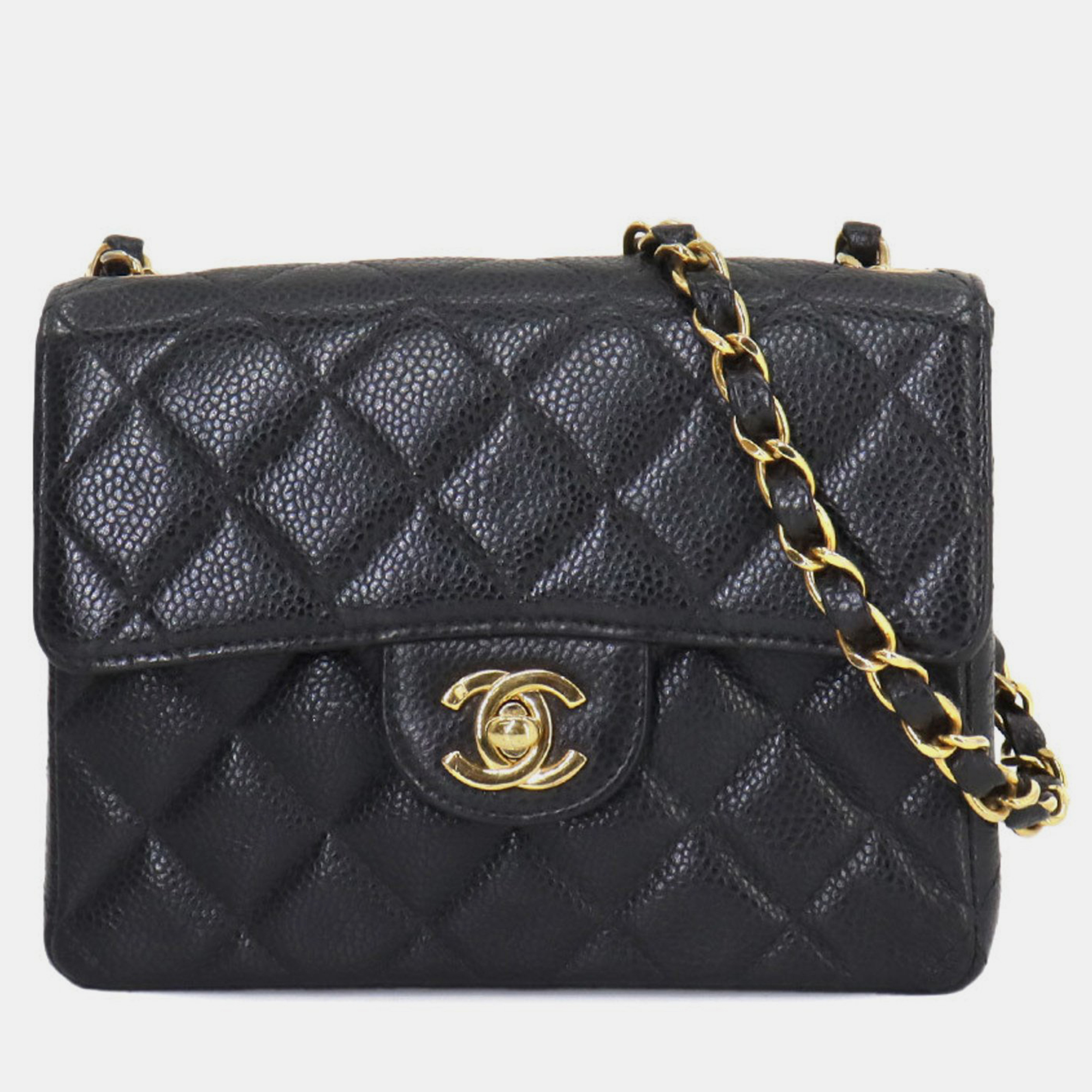 

Chanel Black Caviar Skin Matelasse Mini Chain Shoulder Bag