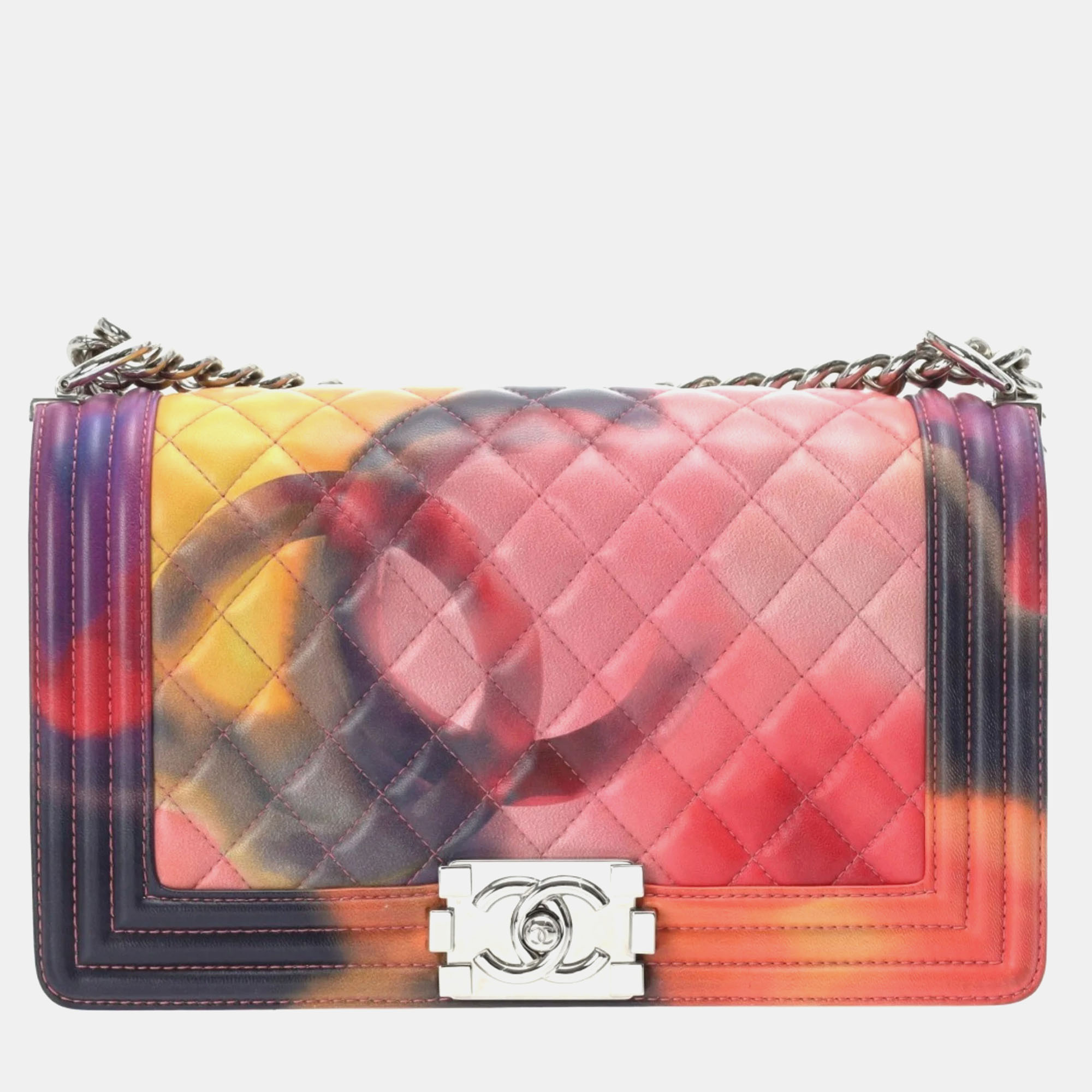 

Chanel Marble Leather Boy Chanel Flower Power Chain Shoulder Bag, Multicolor