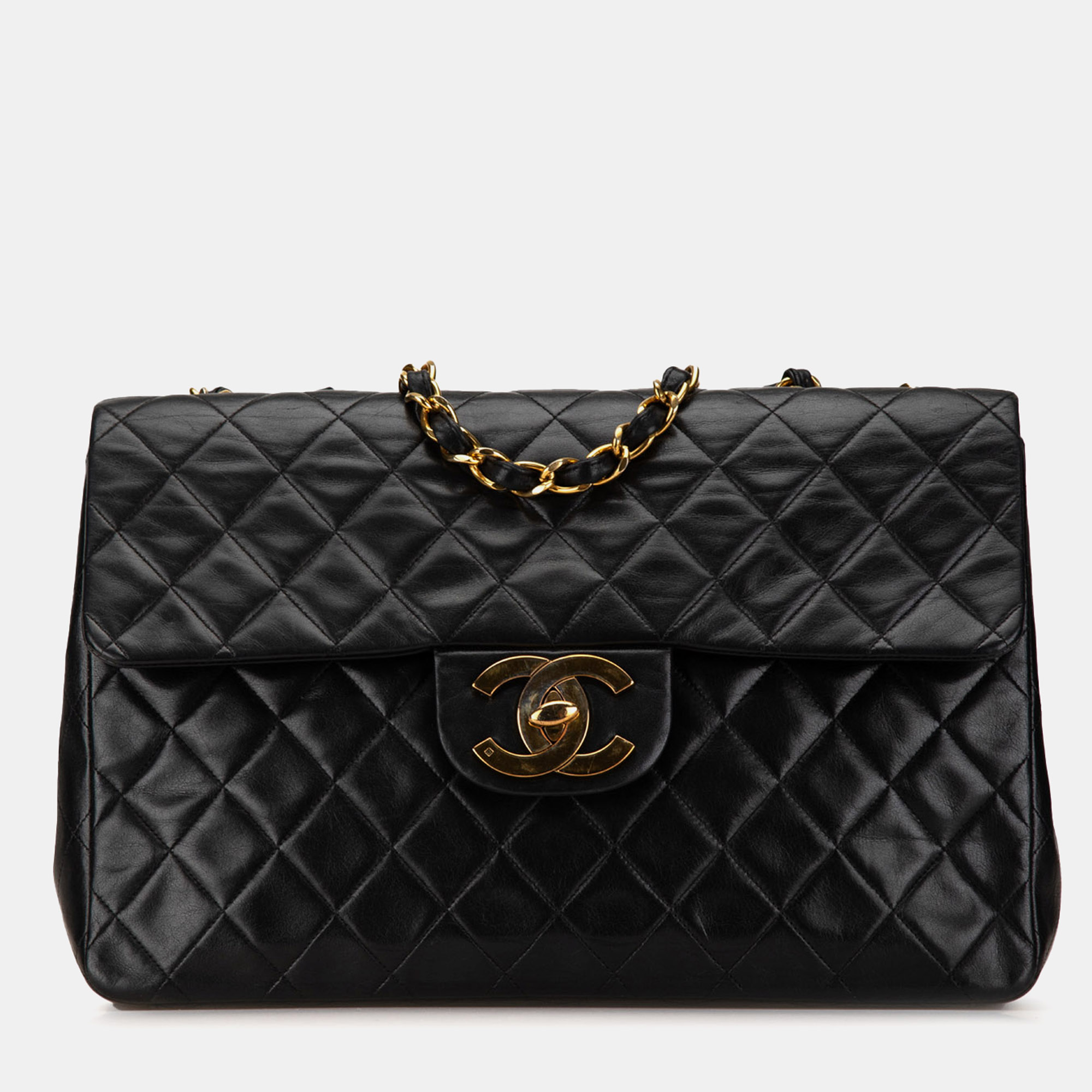 

Chanel Black Maxi  Lambskin Single Flap