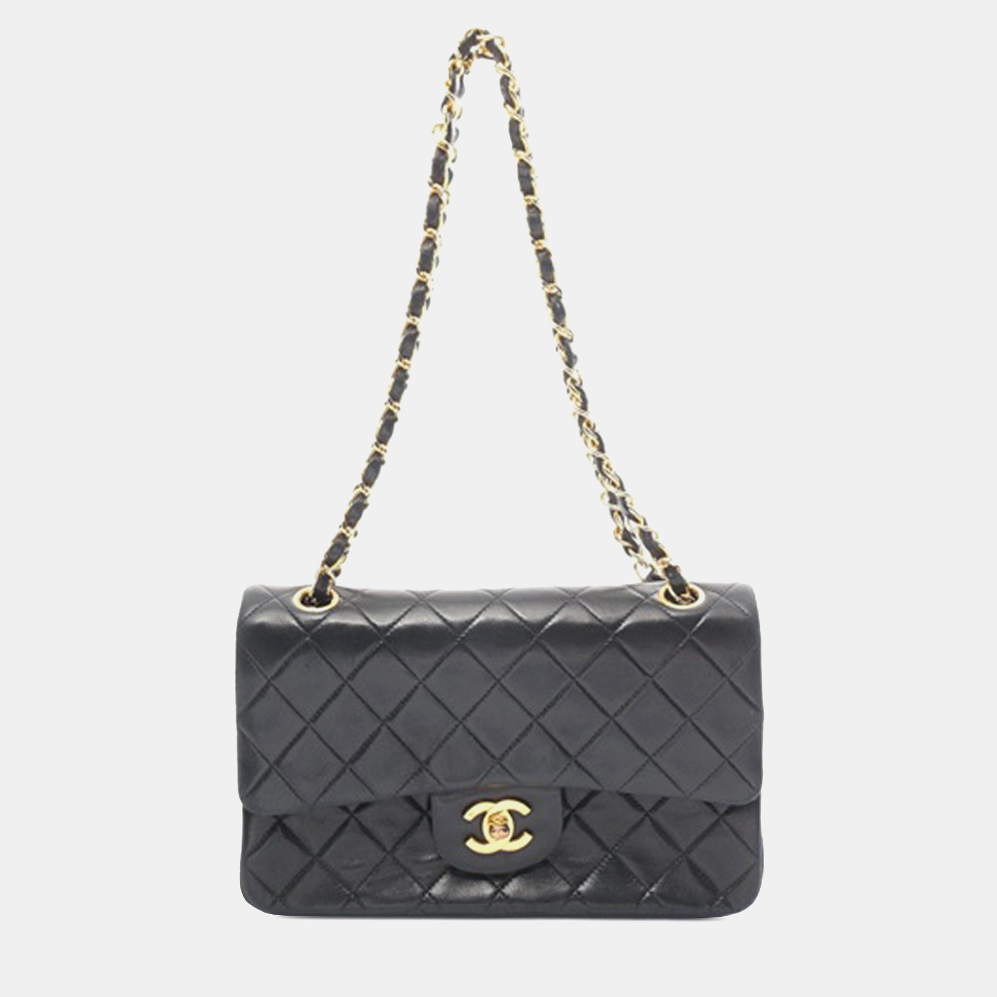 

Chanel Black Small Classic Lambskin Double Flap