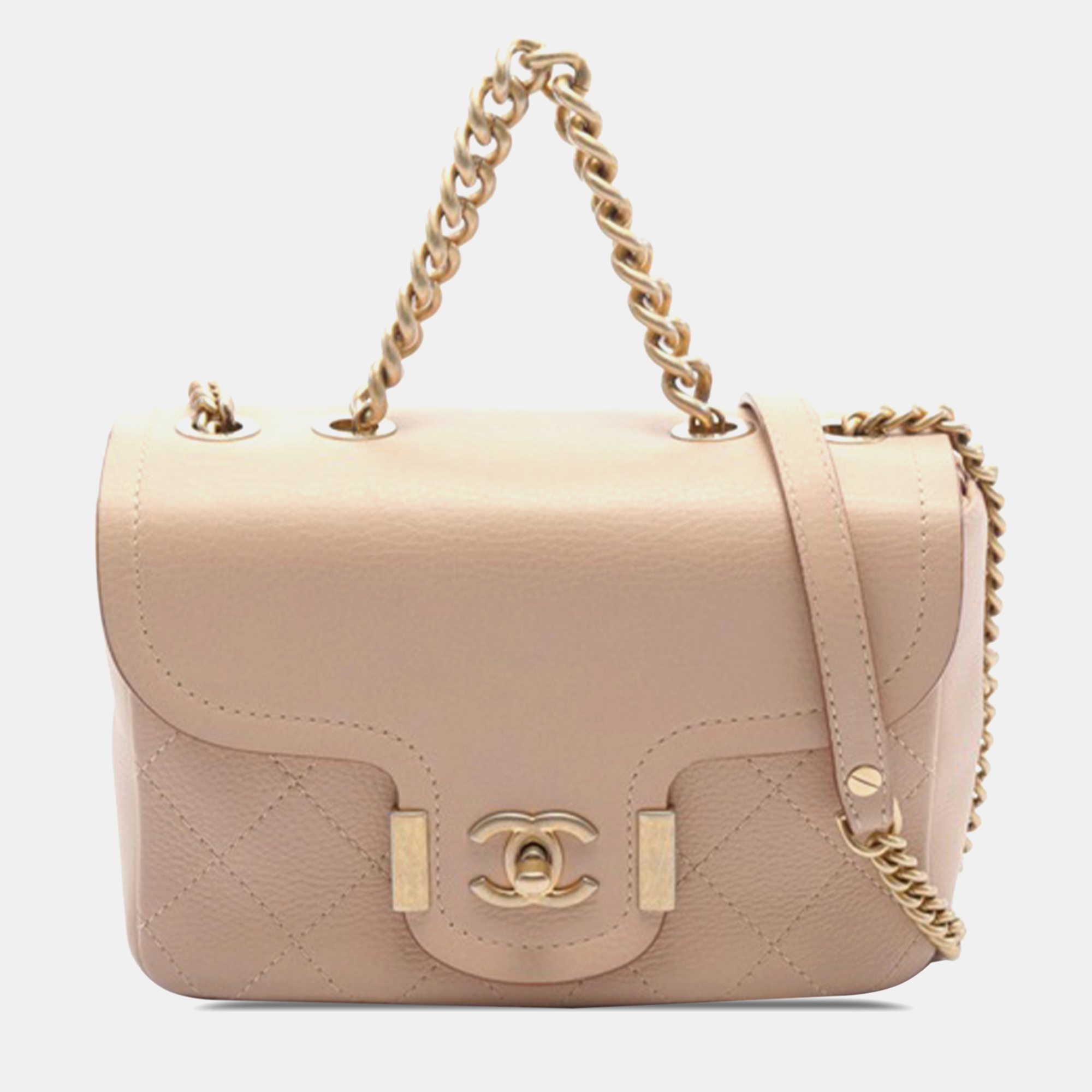 

Chanel Beige Paris-Greece Calfskin Archi Chic Flap