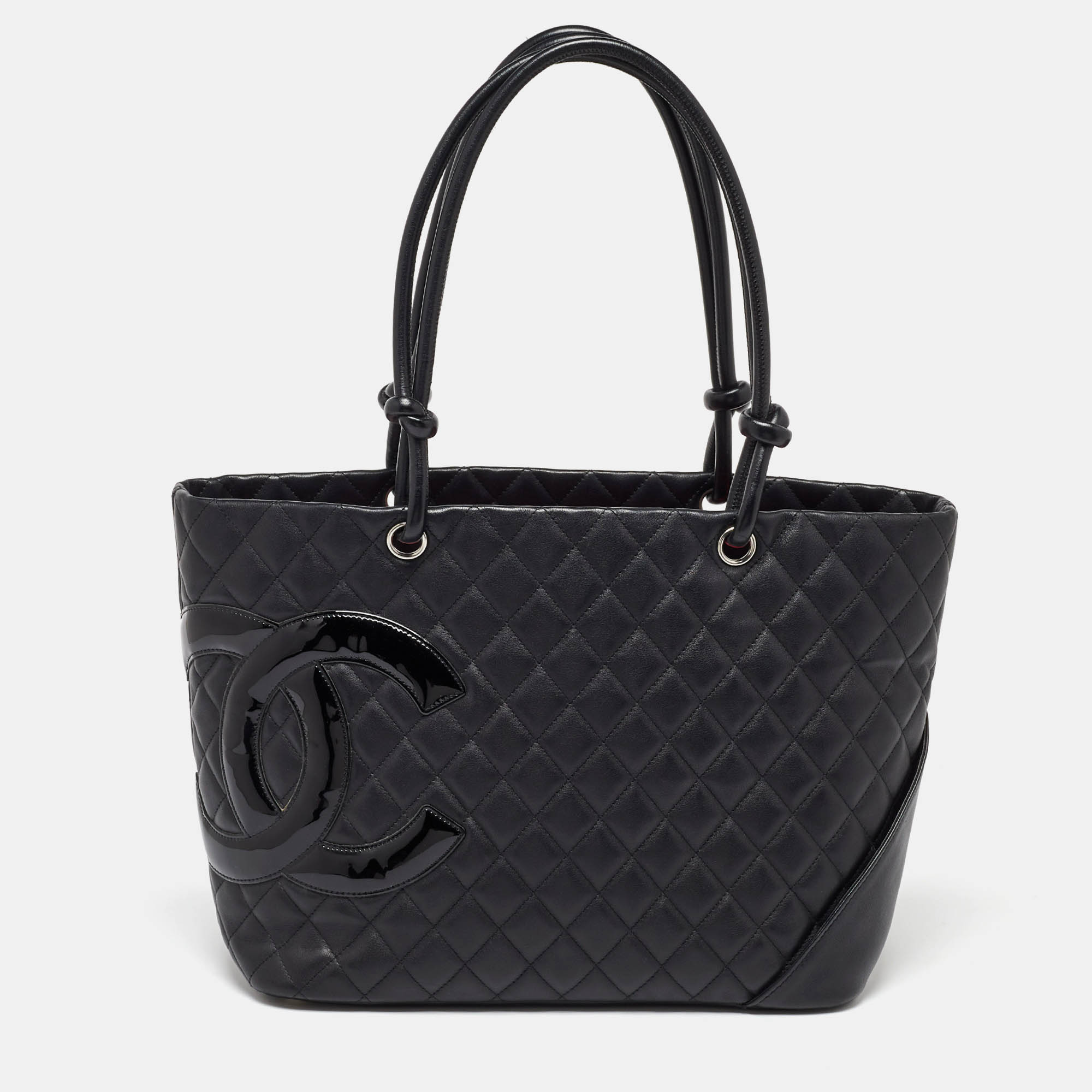 

Chanel Black Quilted Leather  Ligne Cambon Tote