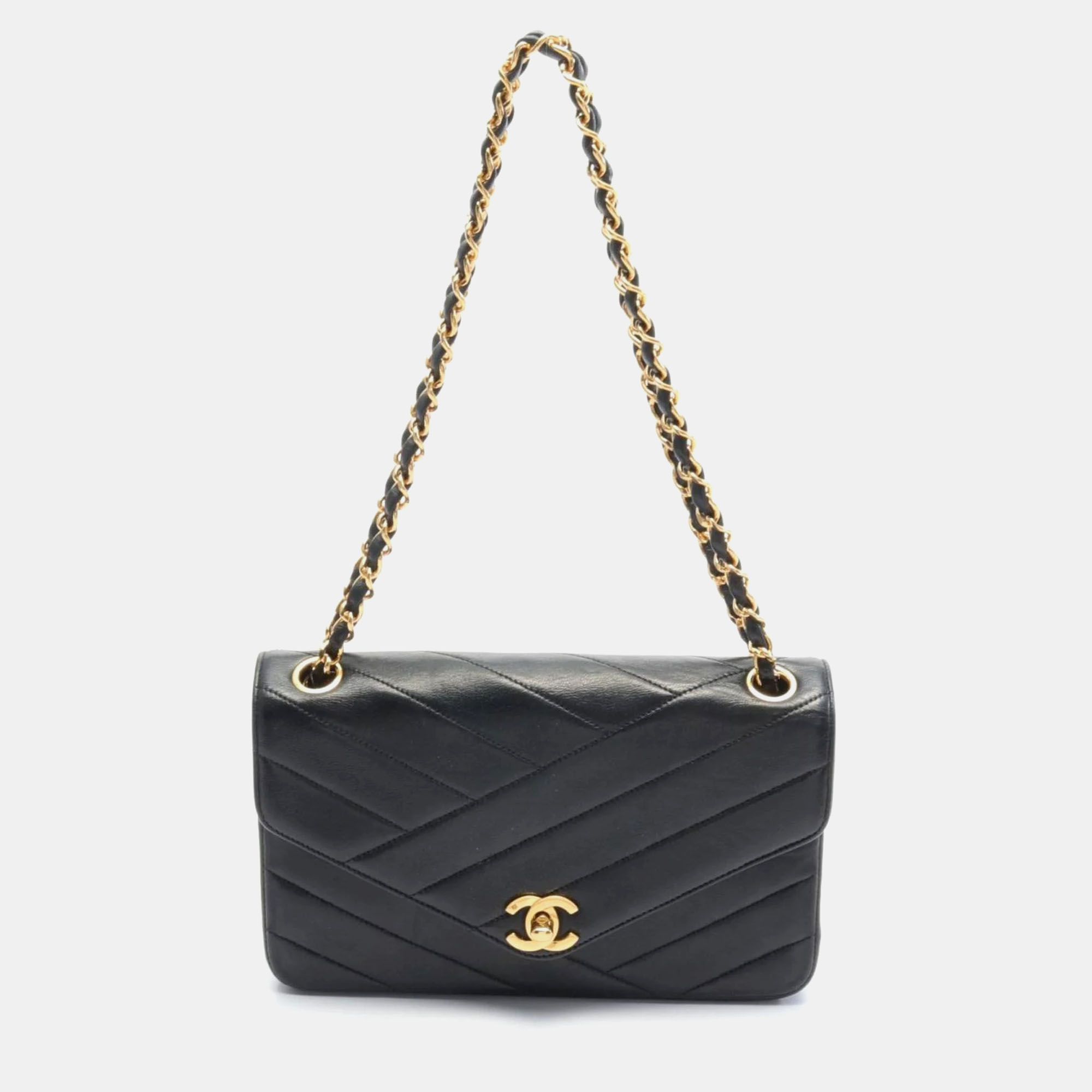 

Chanel Black Lambskin Mademoiselle Shoulder Bag