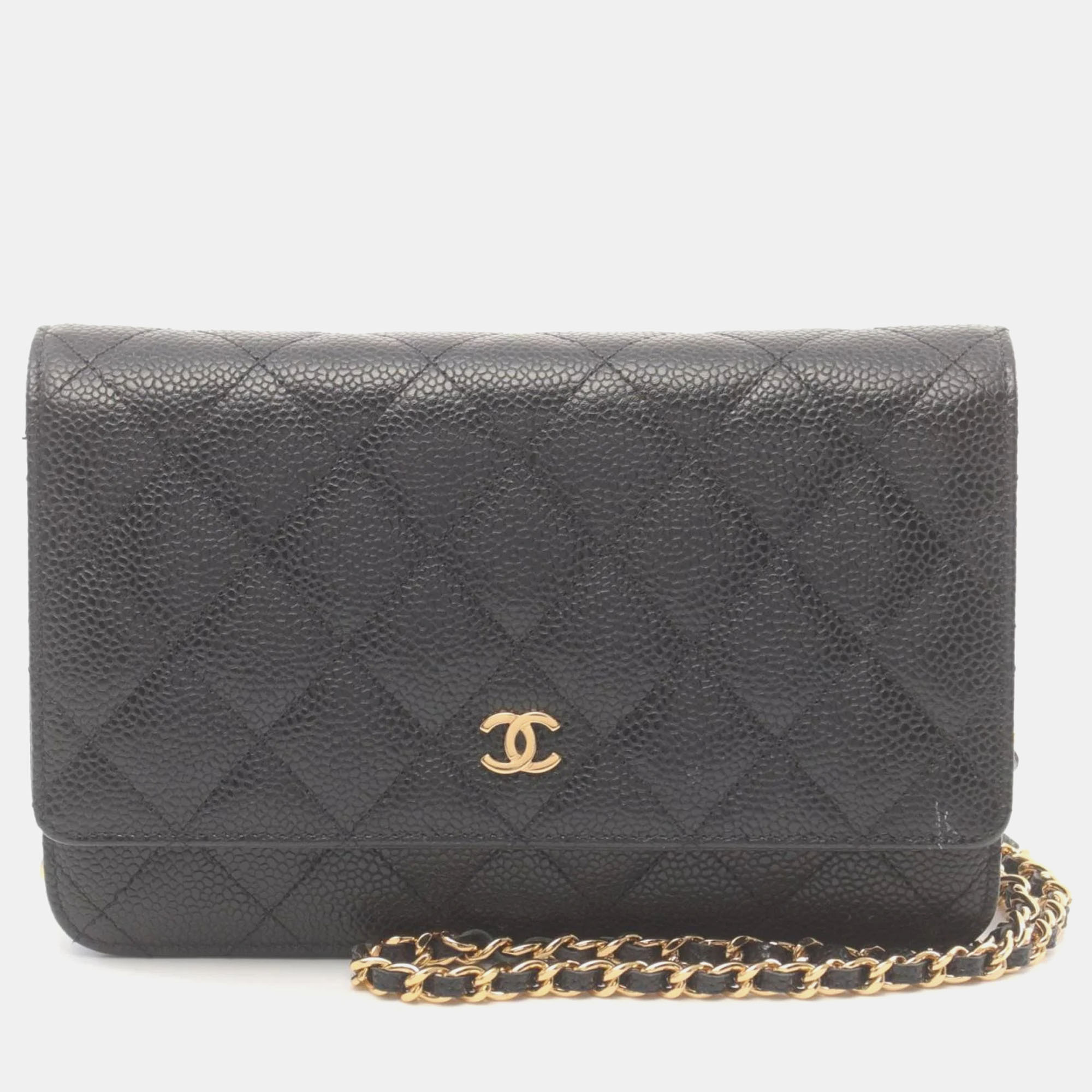 

Chanel Black Caviar Skin (Grained Calf) Matelasse Shoulder Bag