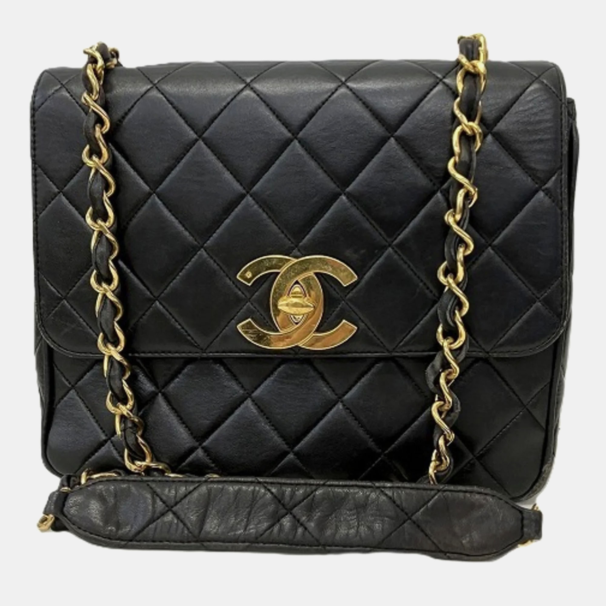 

Chanel Matelasse Large Coco Mark Bag, Black