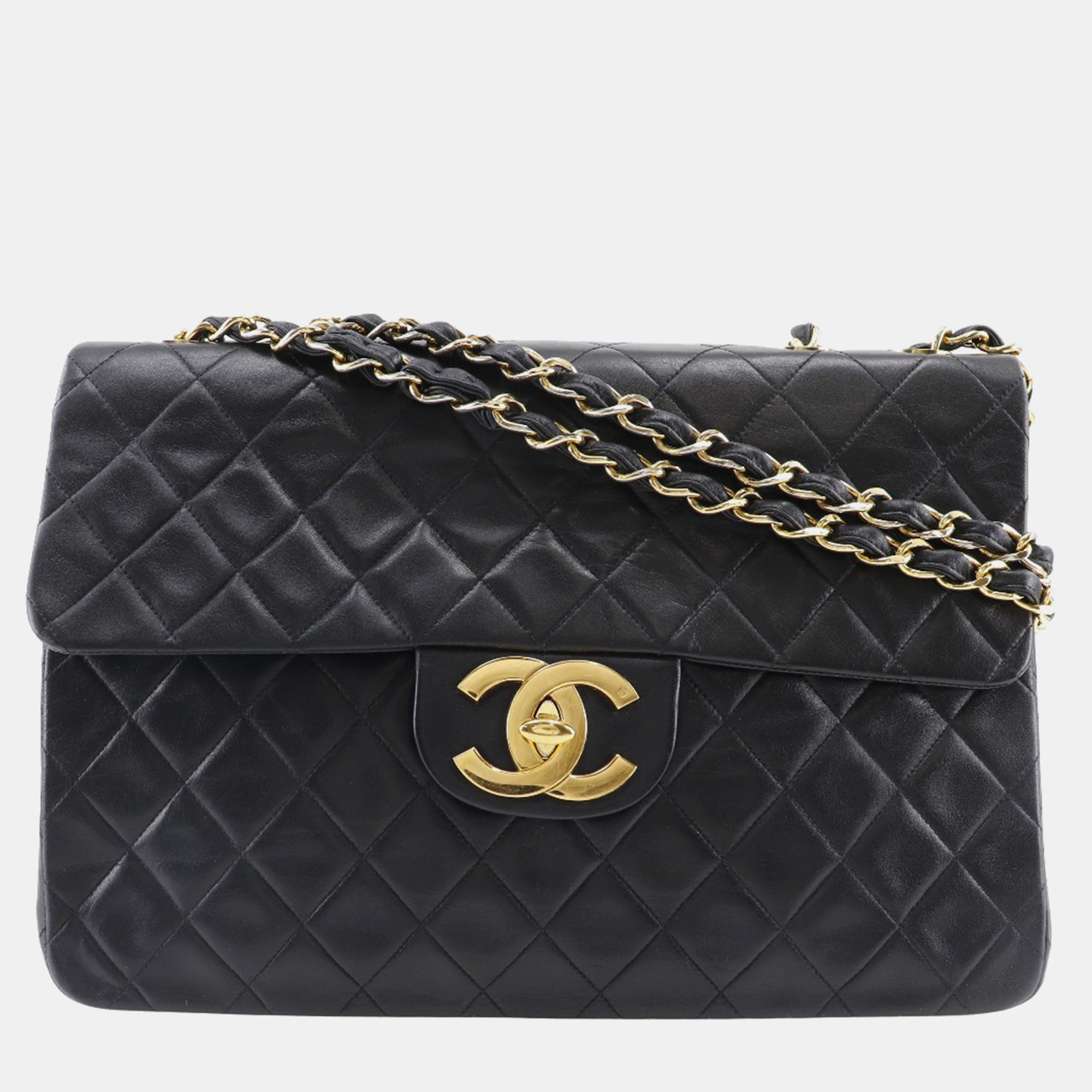 

Chanel Black Leather Classic Maxi Flap Bag Shoulder Bag