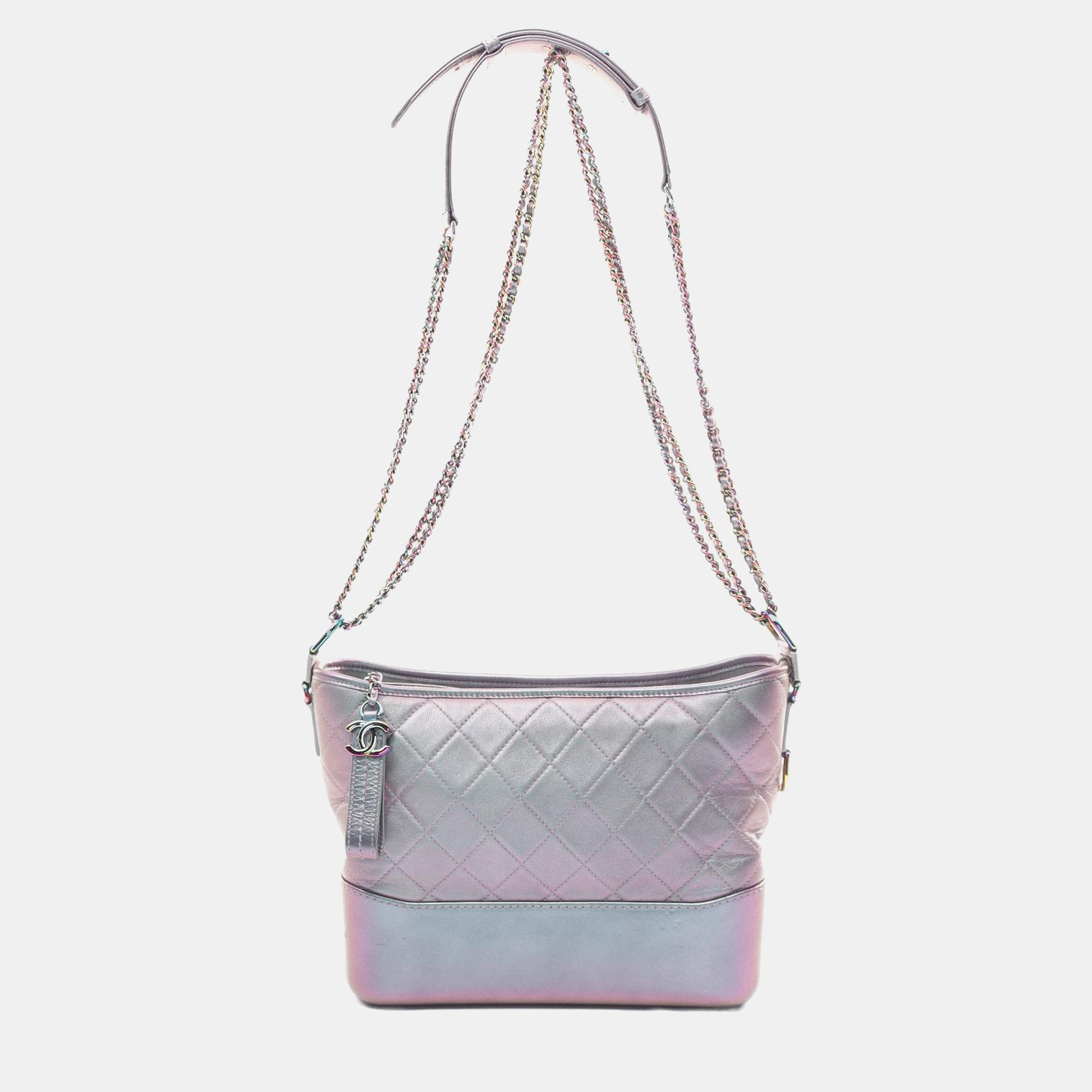 

Chanel Purple Metallic Leather Large Gabrielle Shoulder Bag