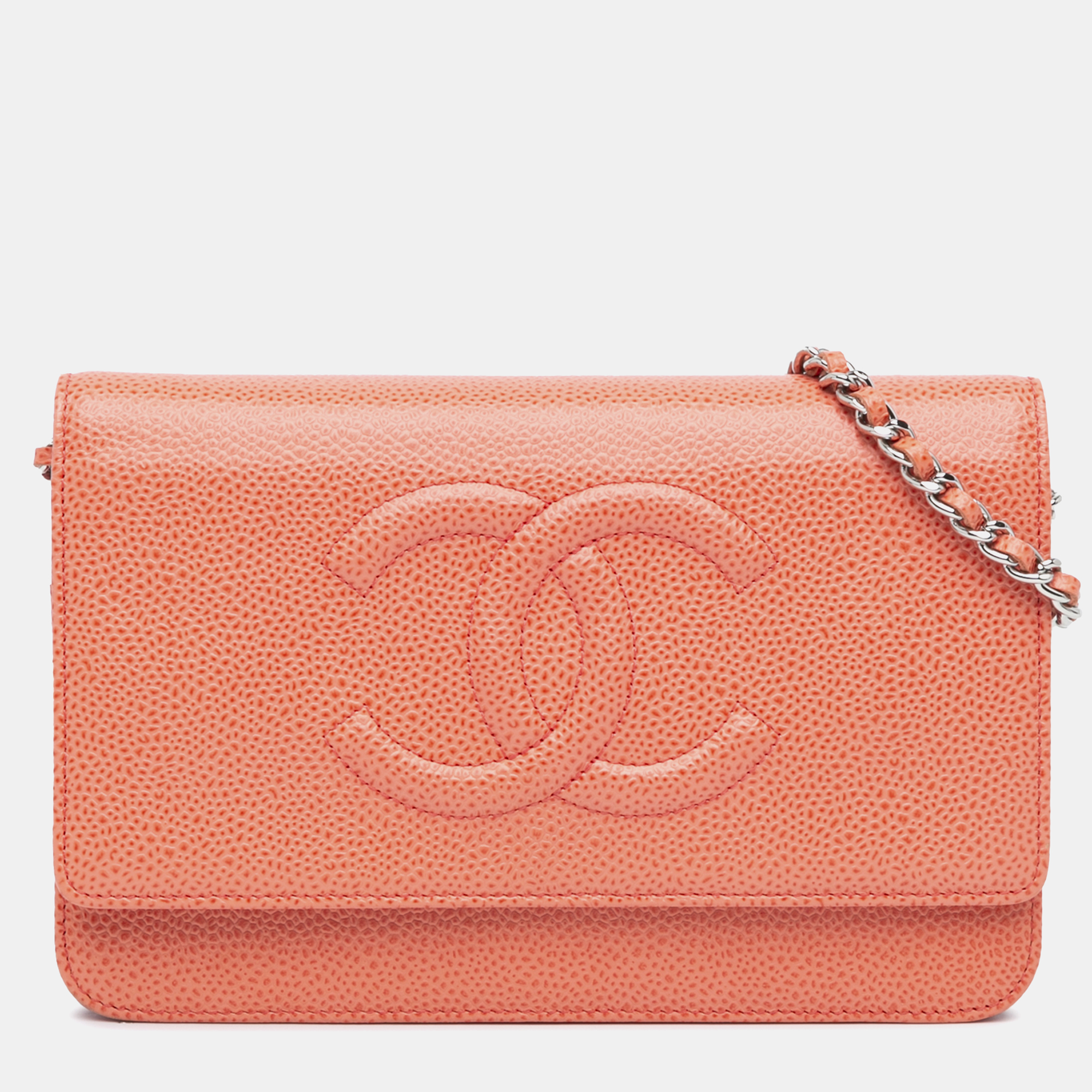 

Chanel CC Caviar Wallet On Chain, Red