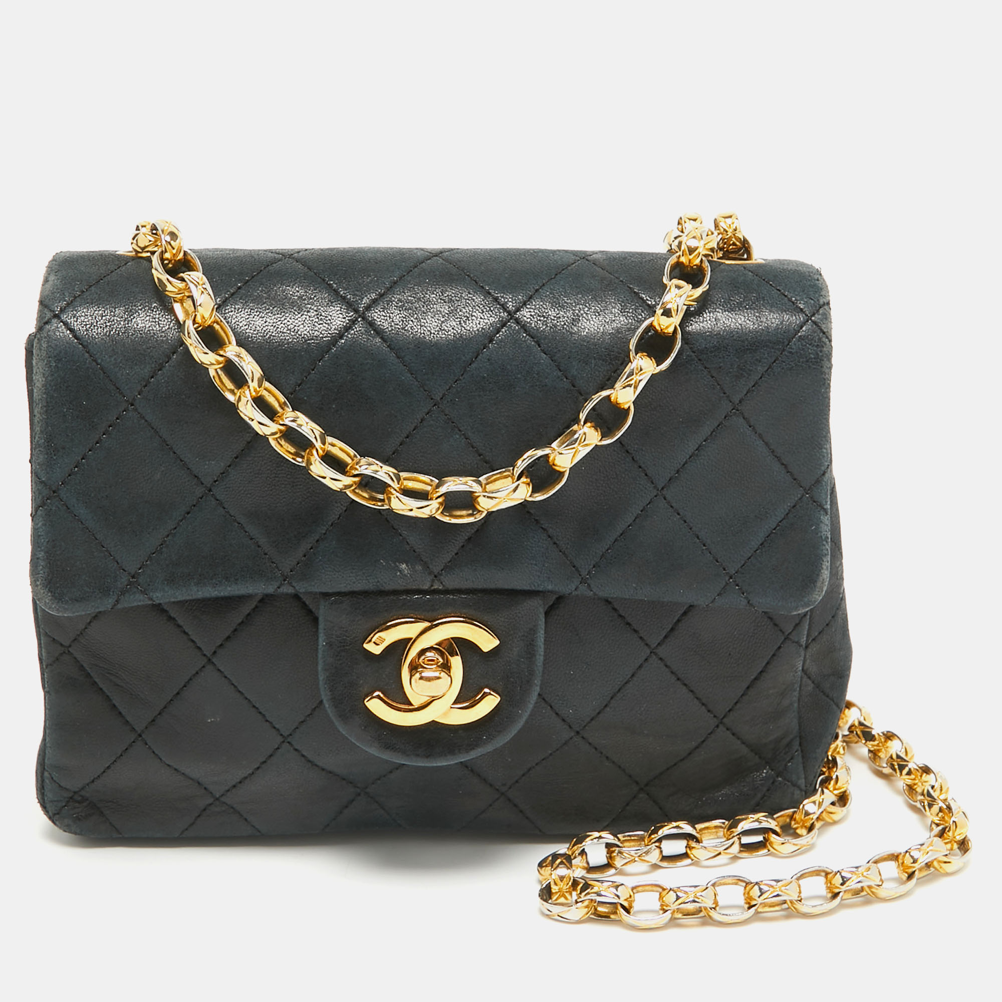 

Chanel Black Quilted Leather Vintage Classic Flap Bag