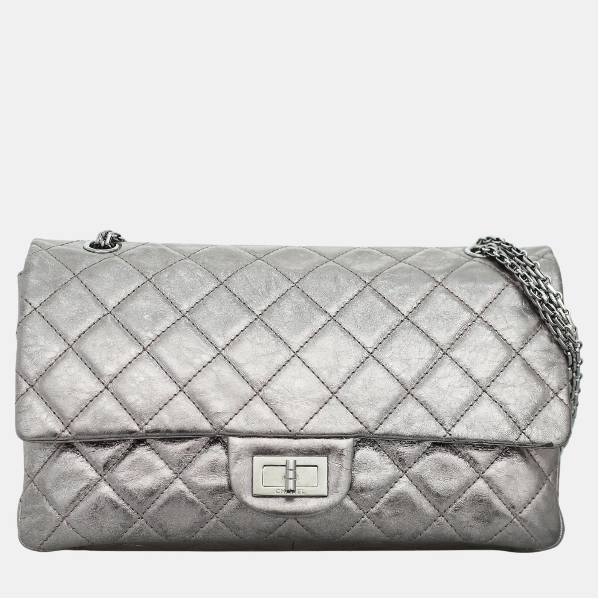 

Chanel Reissue 227 Double Flap Bag, Grey