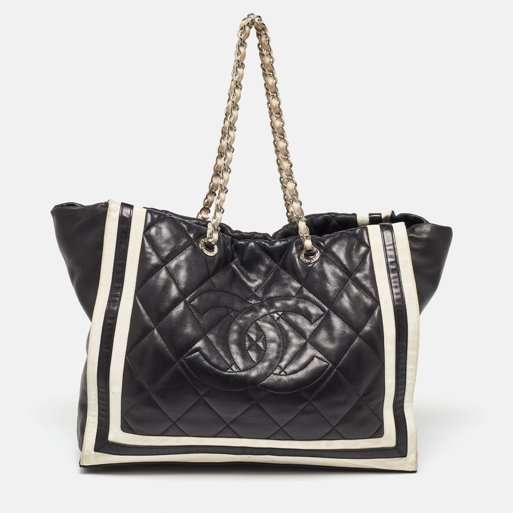 

Chanel Black Leather Paris Venice Lido Tote