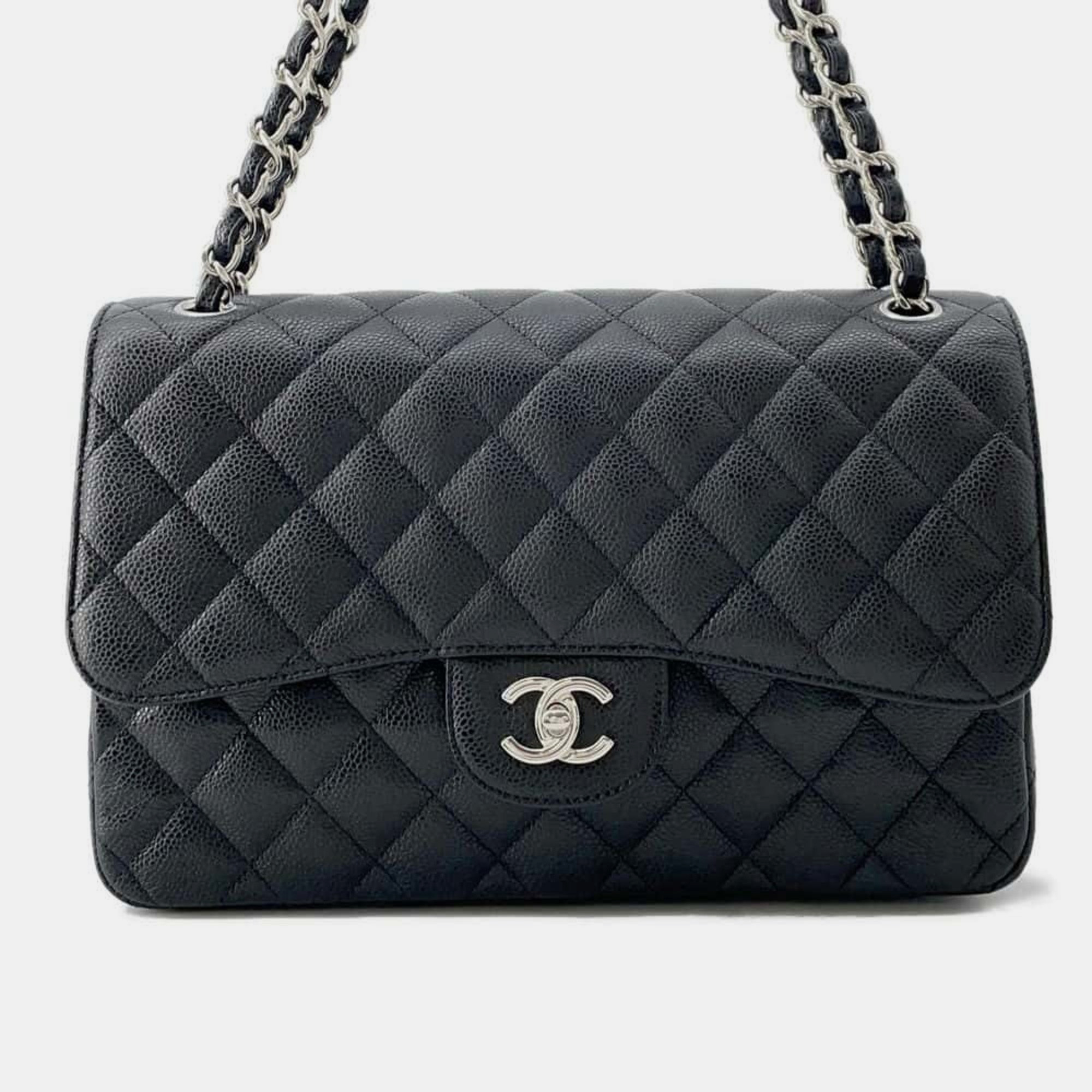 

Chanel Matelasse 30 Caviar Skin Coco Mark Black Chain Shoulder Bag