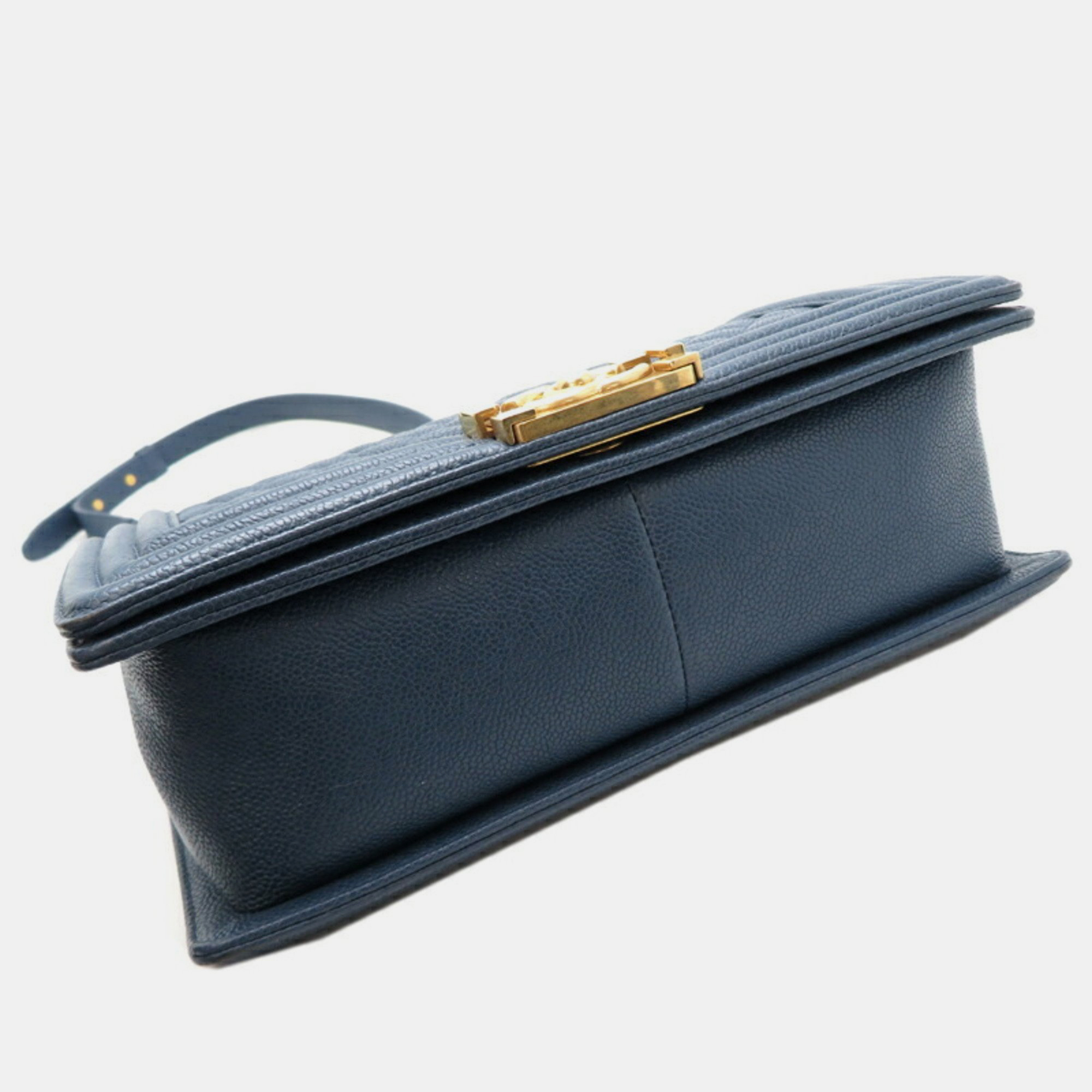 Chanel Blue Caviar Skin Boy 25 Chain Shoulder Bag 