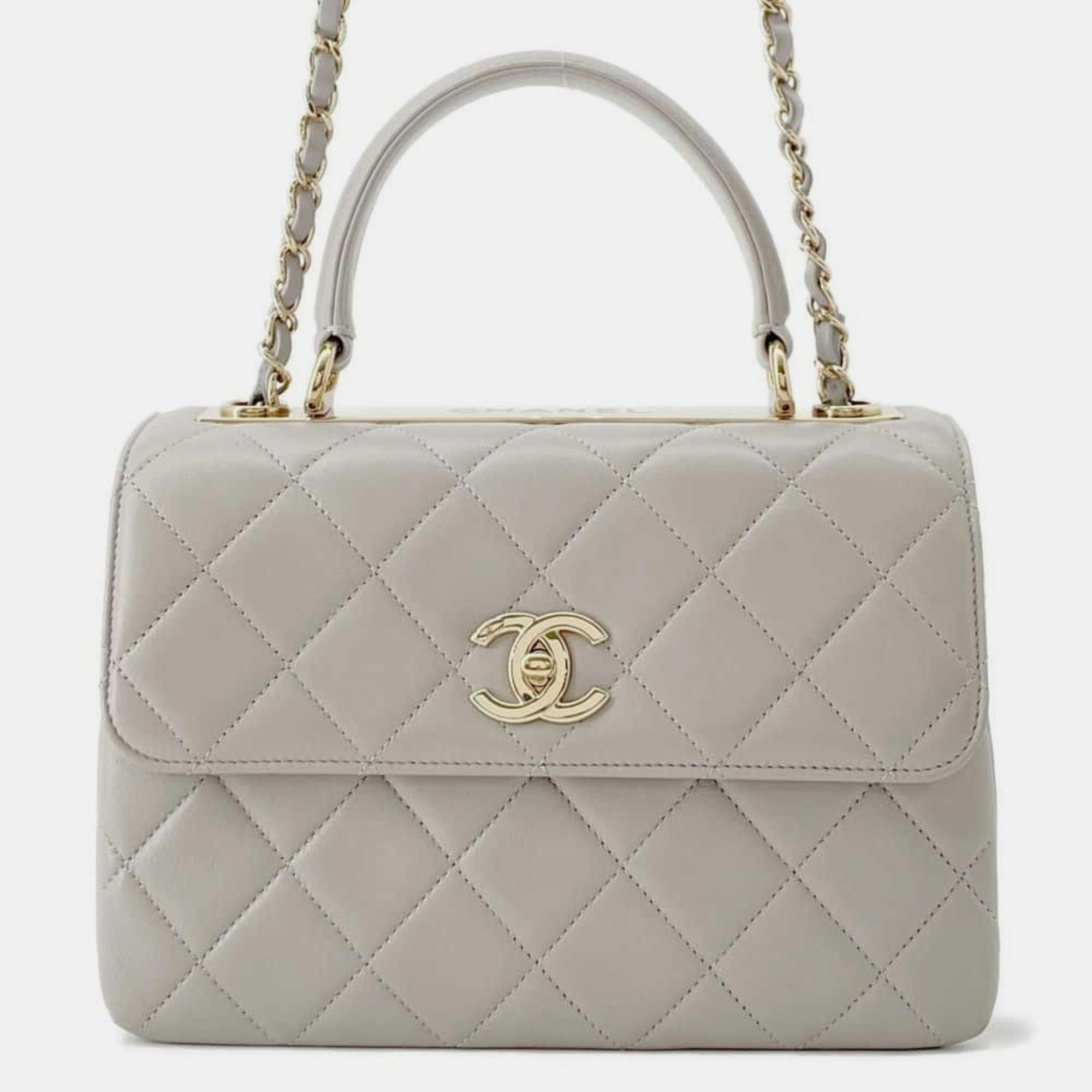 

Chanel Coco Mark Matelasse Lambskin Chain Shoulder Bag, Grey