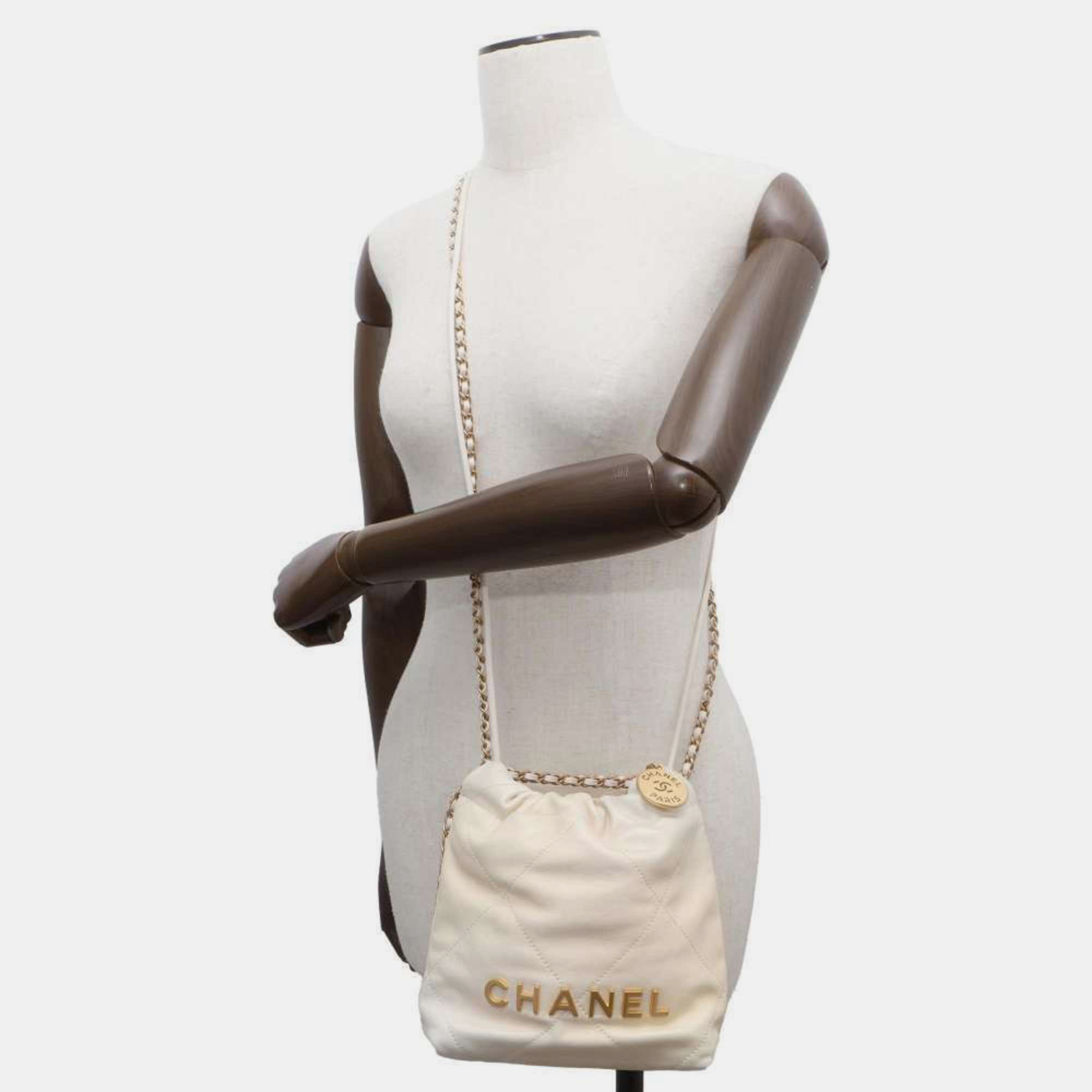 Chanel Leather Chanel 22 Coco Mark Shoulder Bag 