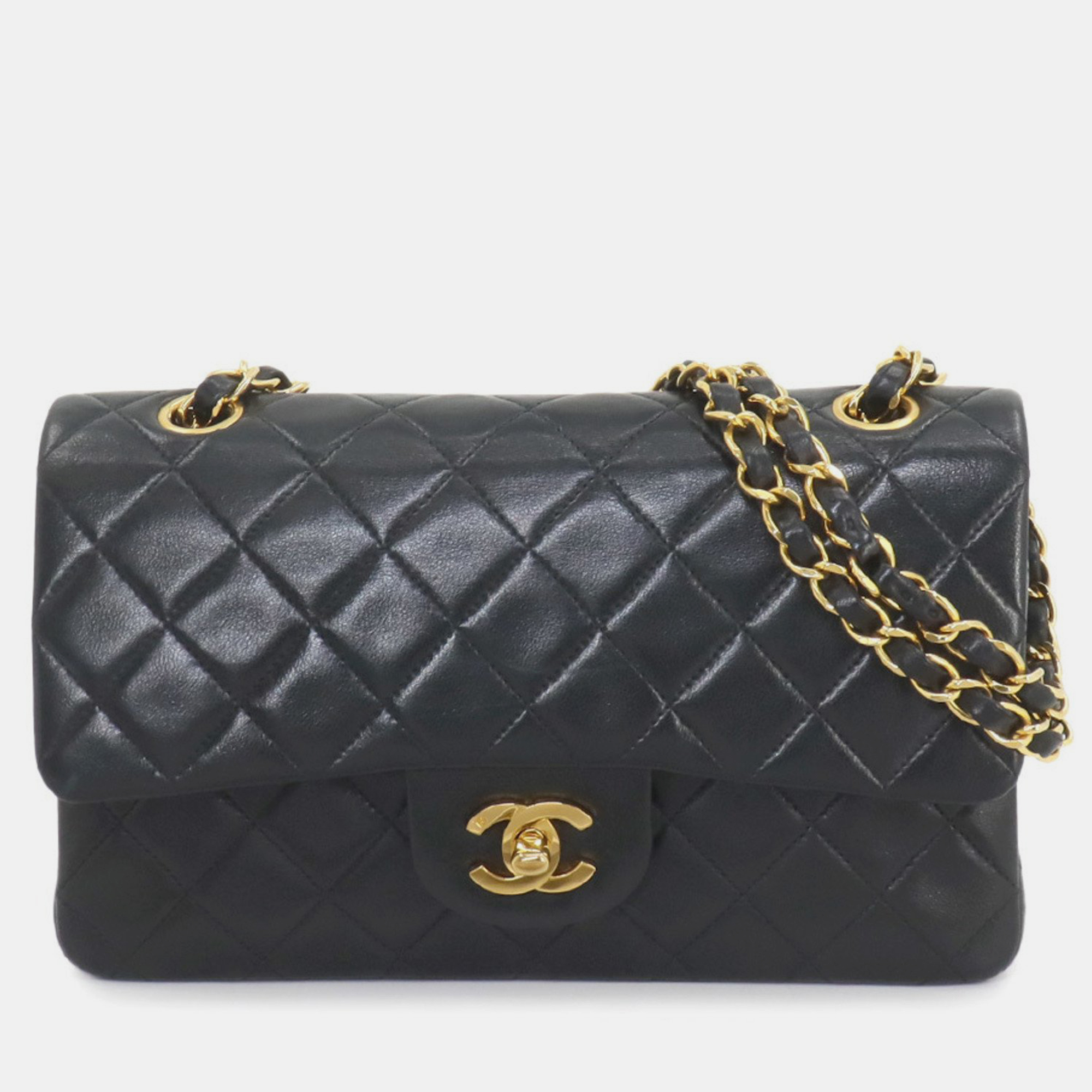 

Chanel Black Leather Matelasse 23 Chain Shoulder Bag