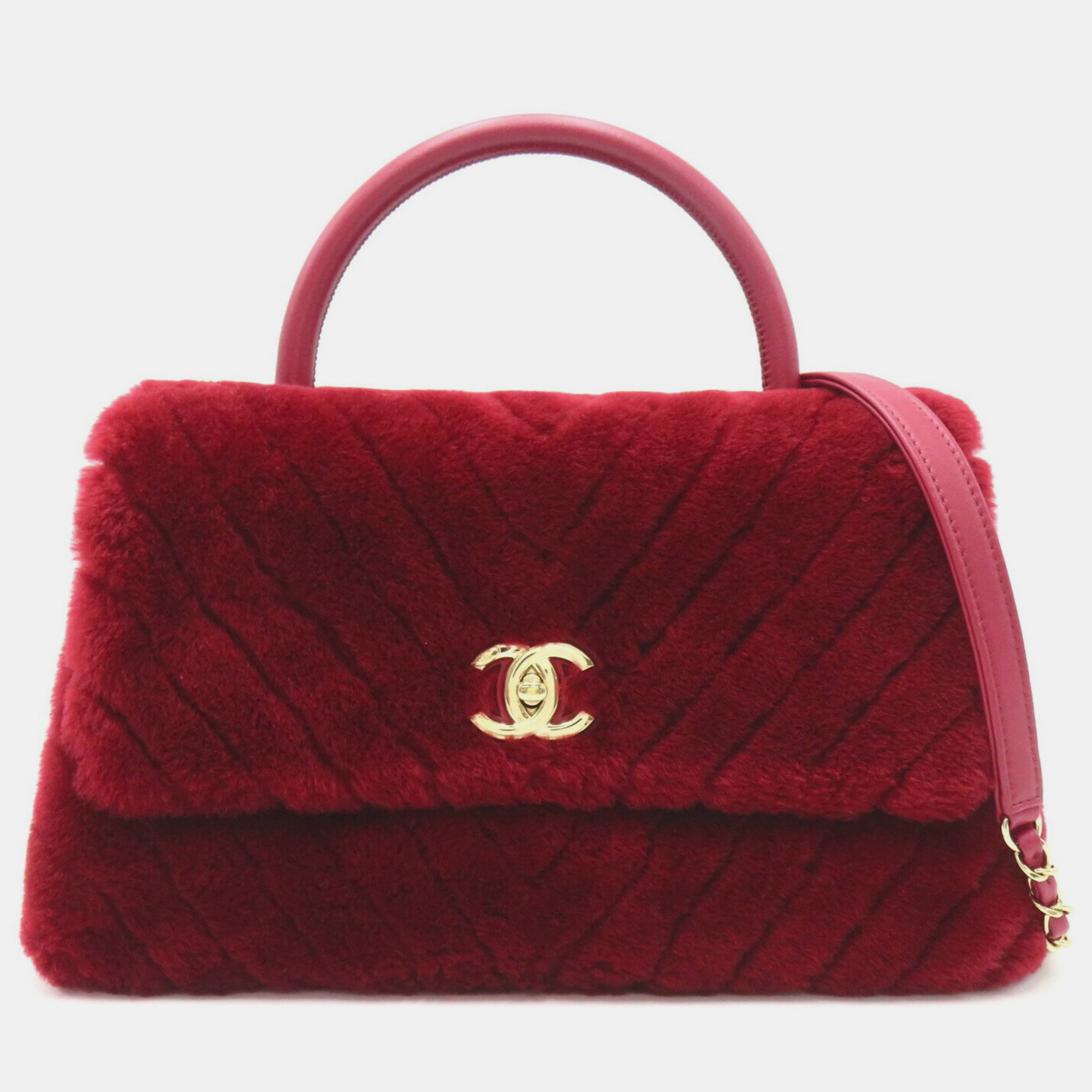 

Chanel Bordeaux Leather Coco Handle Shoulder Bag, Burgundy