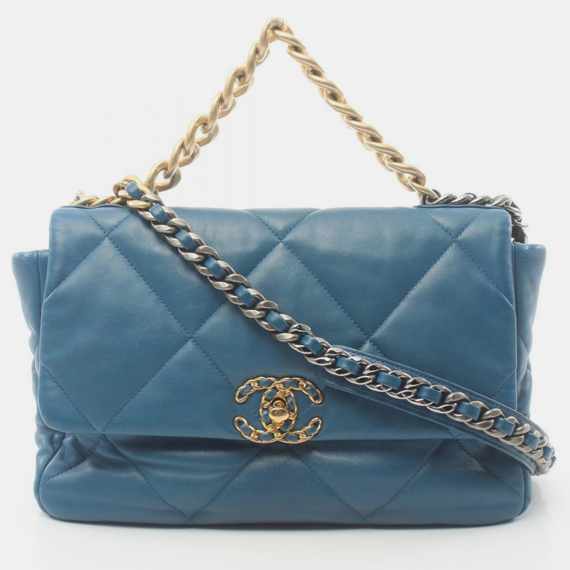 

Chanel Blue Lambskin 19 Disneuf Large Matelasse Shoulder Bag