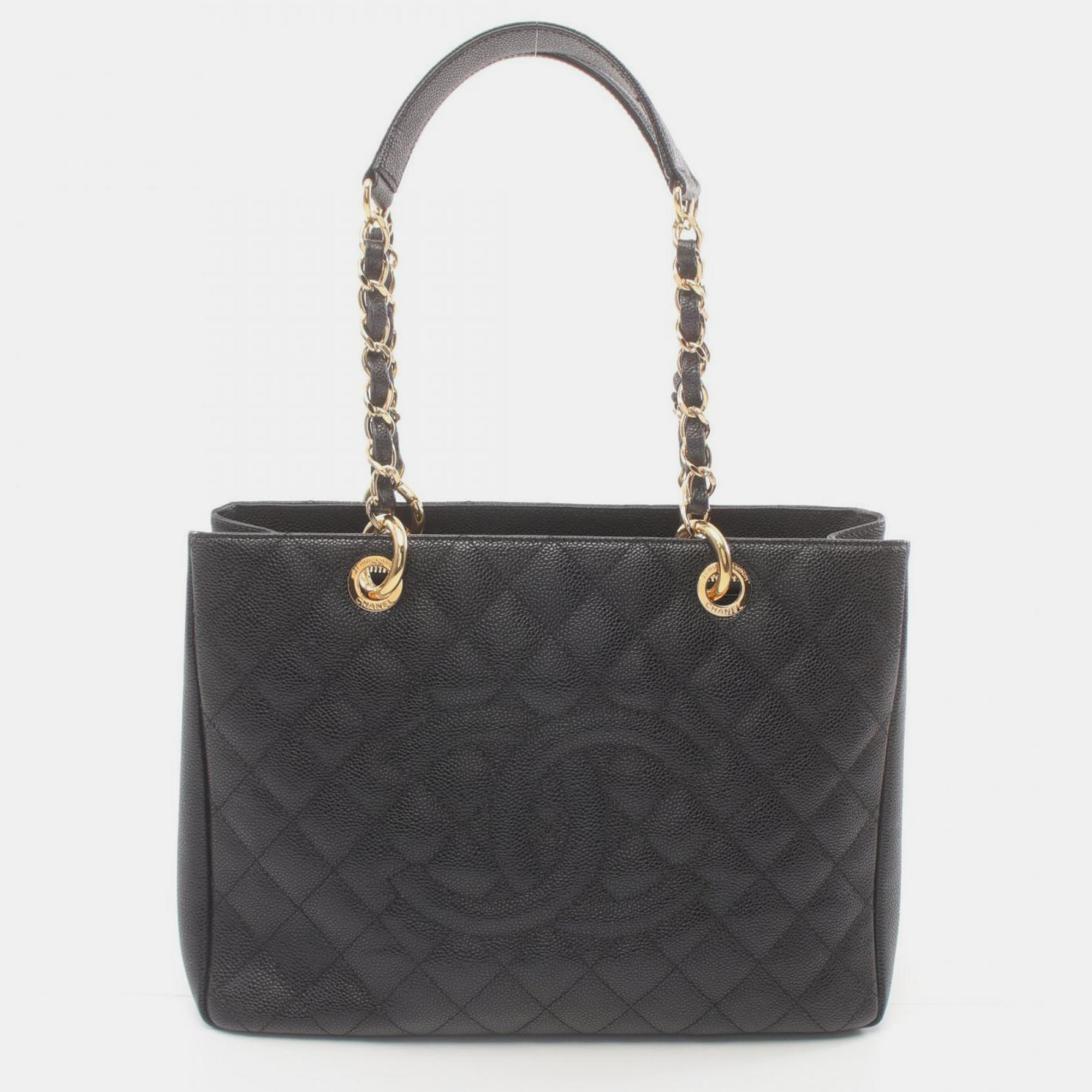 

Chanel Black Caviar Skin (Grained Calf) Matelasse Grand Gst Tote Bag