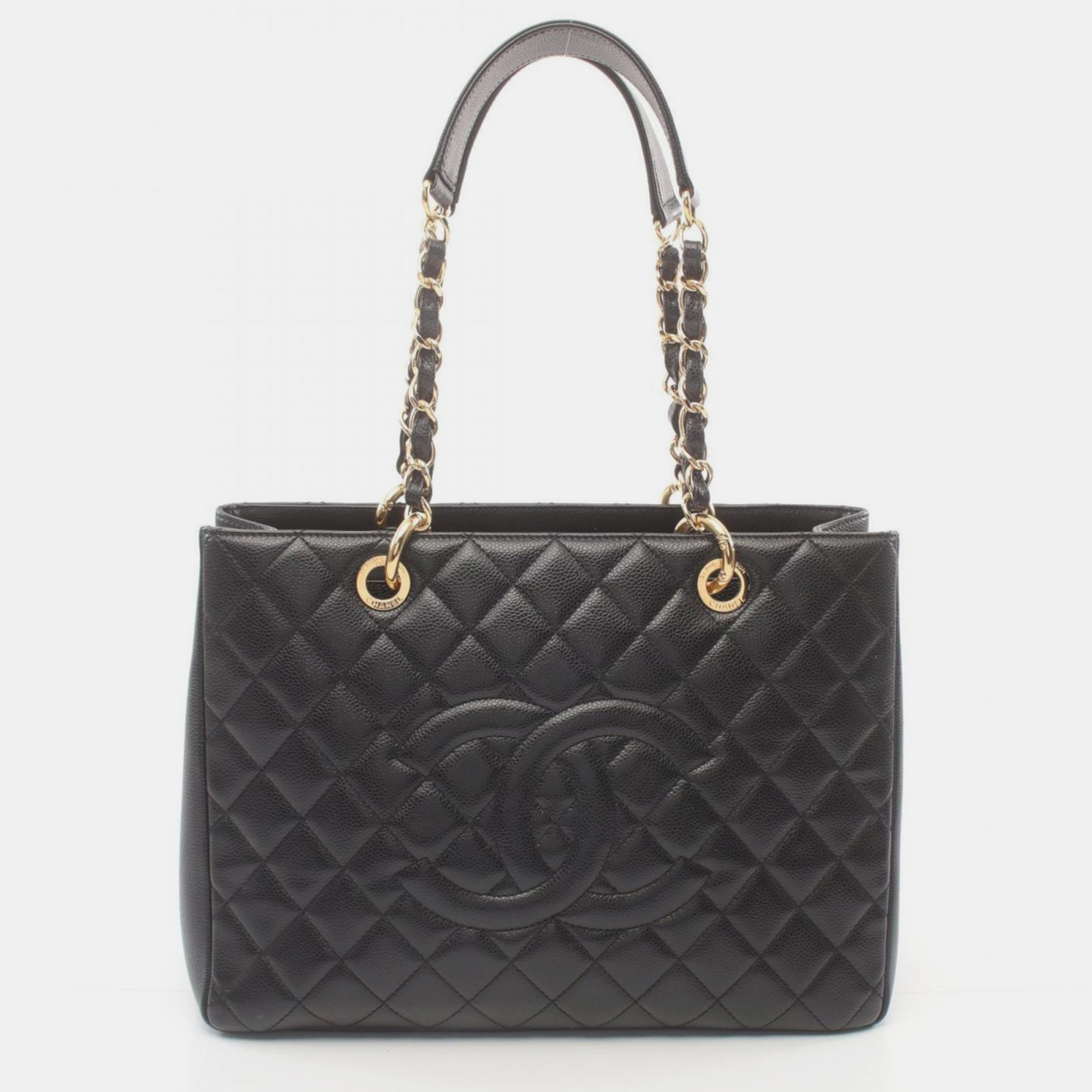 

Chanel Black Caviar Skin (Grained Calf) Matelasse Grand Gst Tote Bag