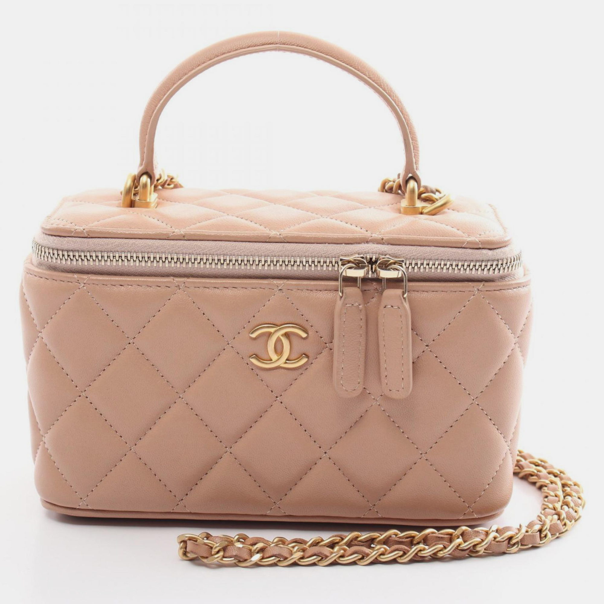 

Chanel Beige Lambskin Matelasse Shoulder Bag