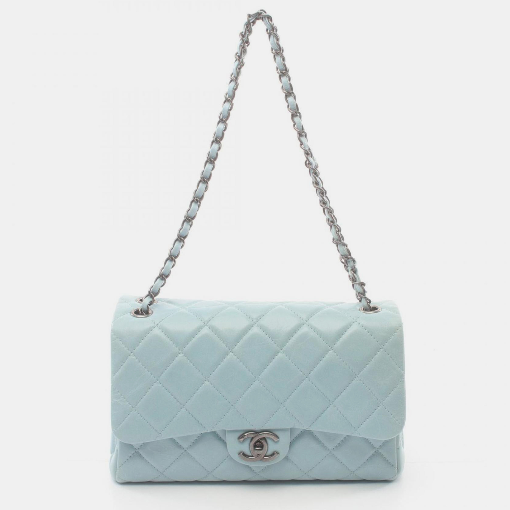 

Chanel Blue Leather Matelasse Shoulder Bag