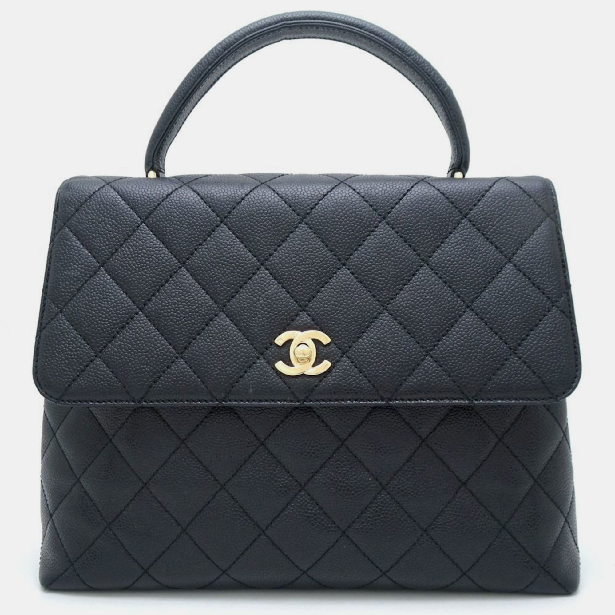 

Chanel Black Caviar Skin Matelasse Handbag