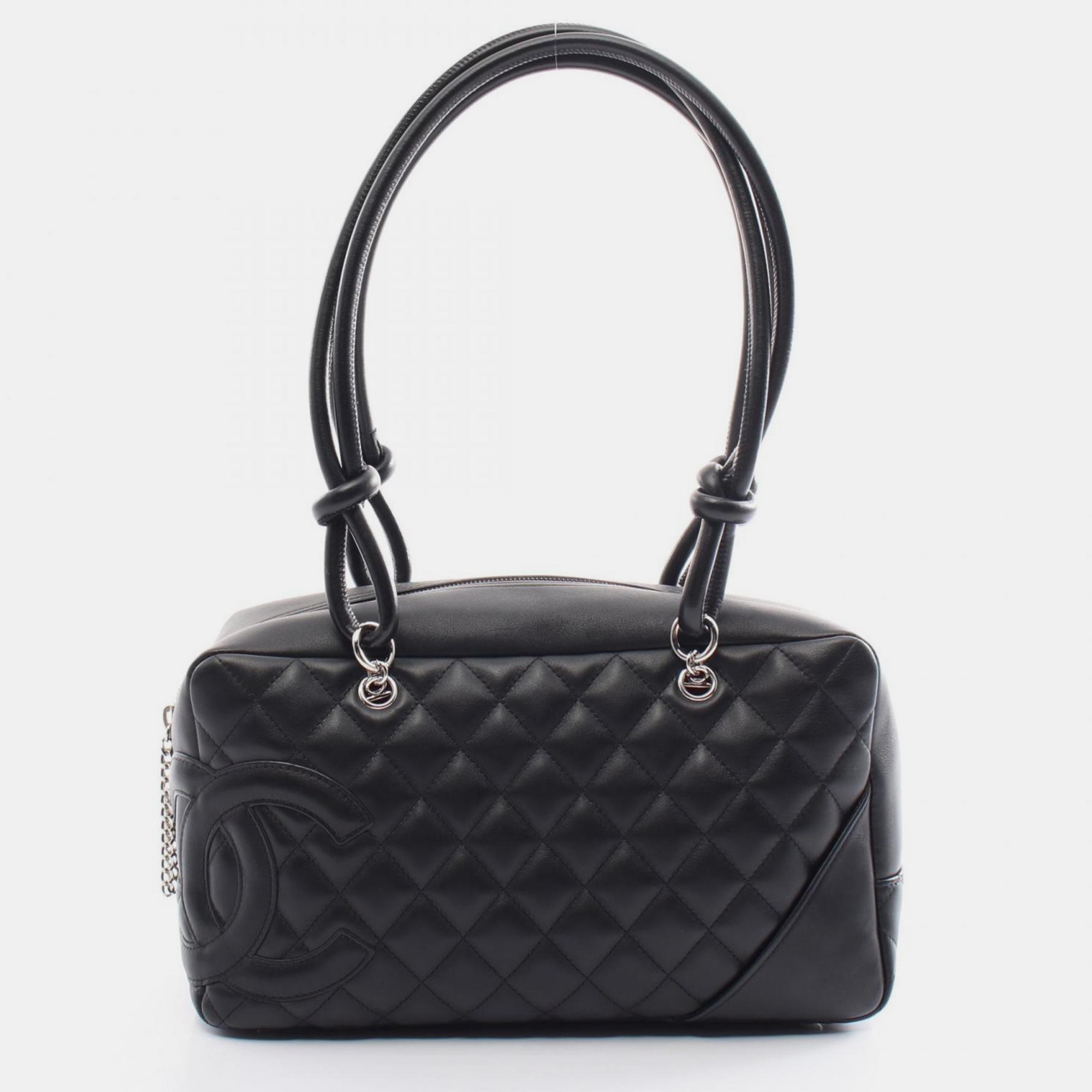 

Chanel Black Leather Cambon Line Bowling Bag