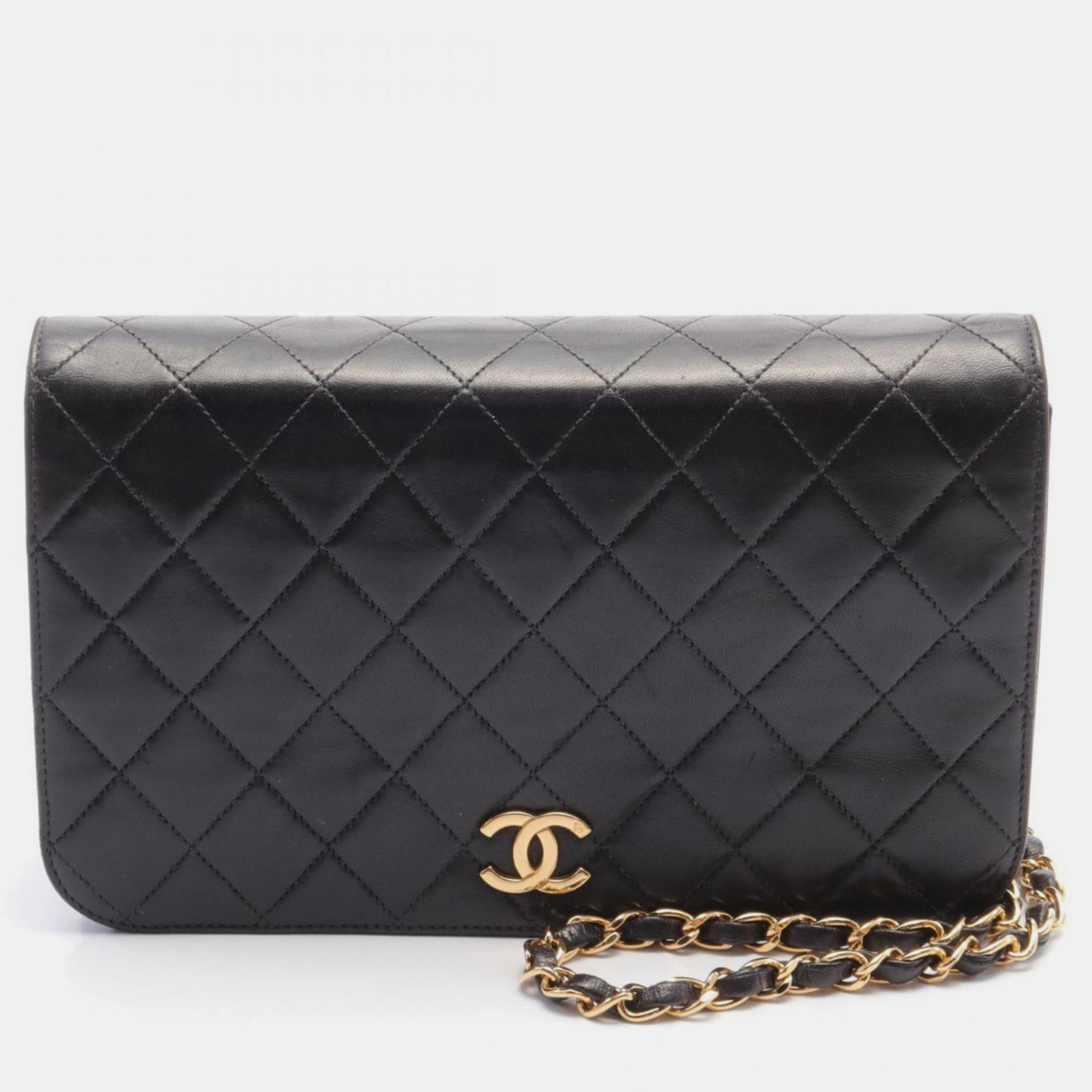 

Chanel Black Lambskin Matelasse Coco Mark Shoulder Bag