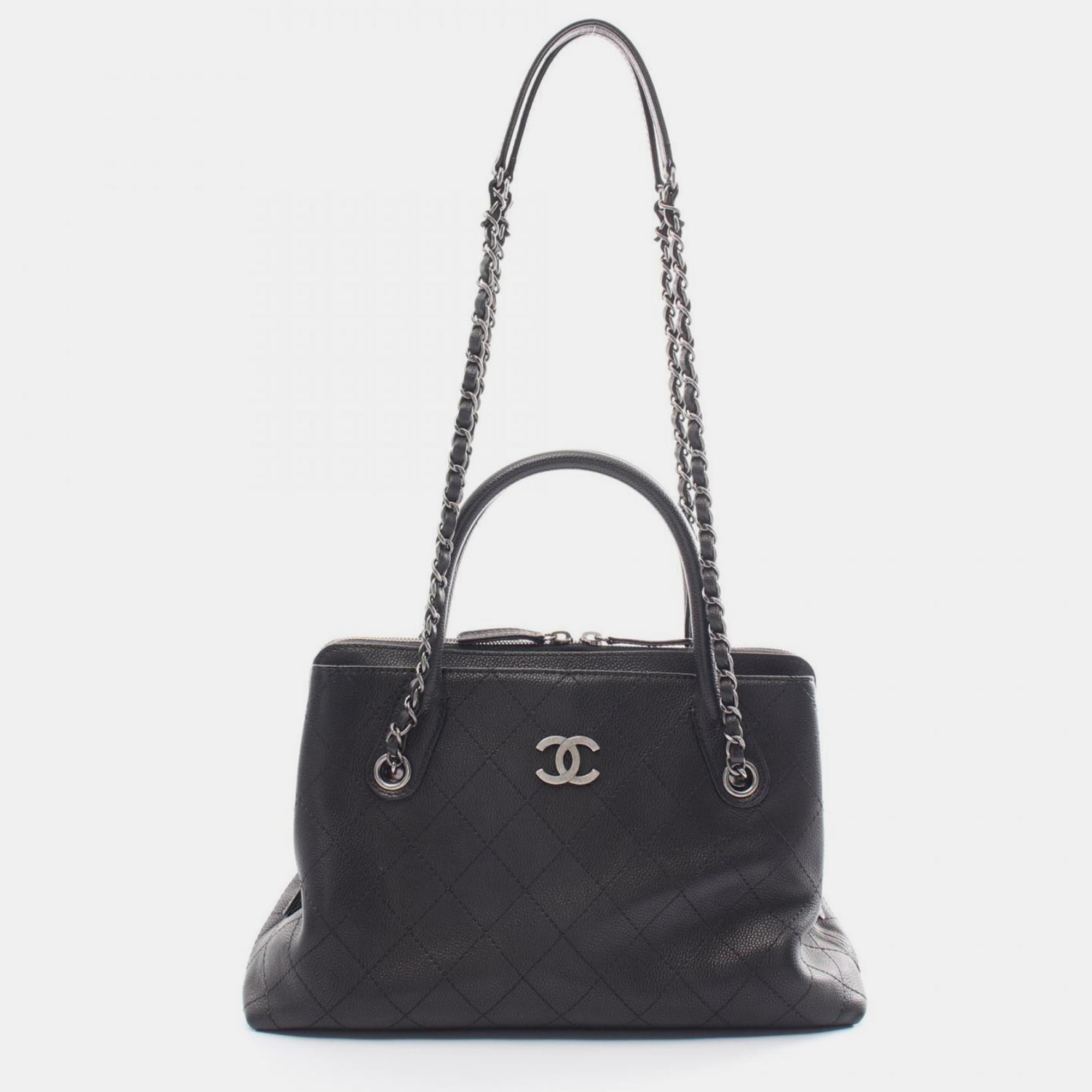 

Chanel Black Caviar Skin (Grained Calf) Matelasse Handbag