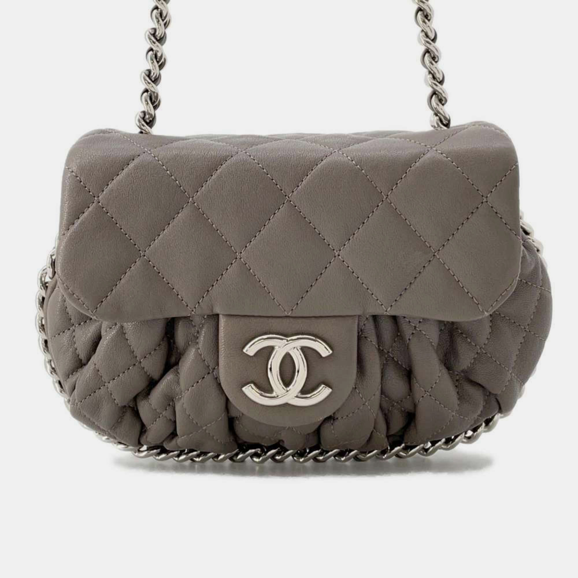 

Chanel Coco Mark Matelasse Chain Shoulder Bag, Grey
