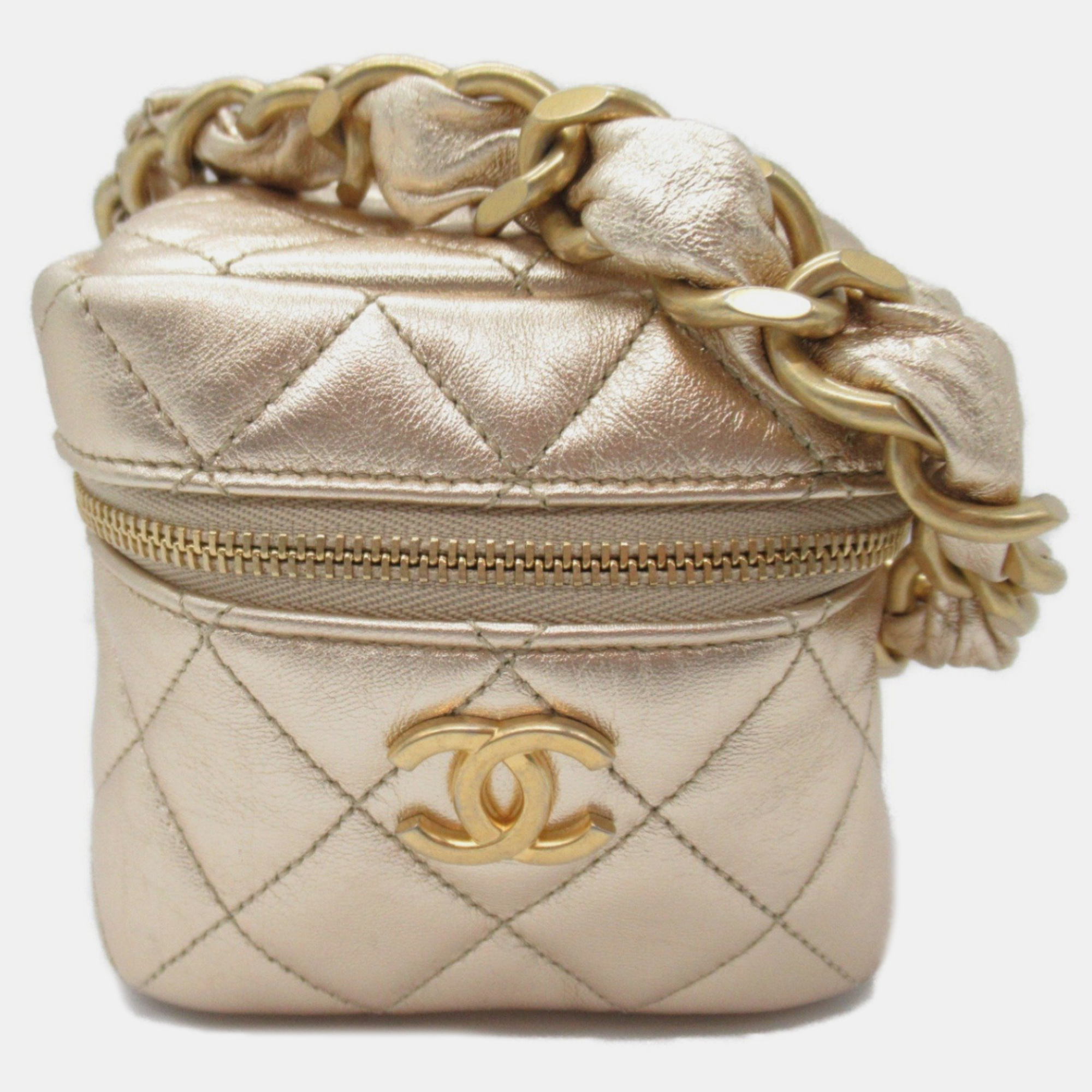 

Chanel Gold Leather Handbag