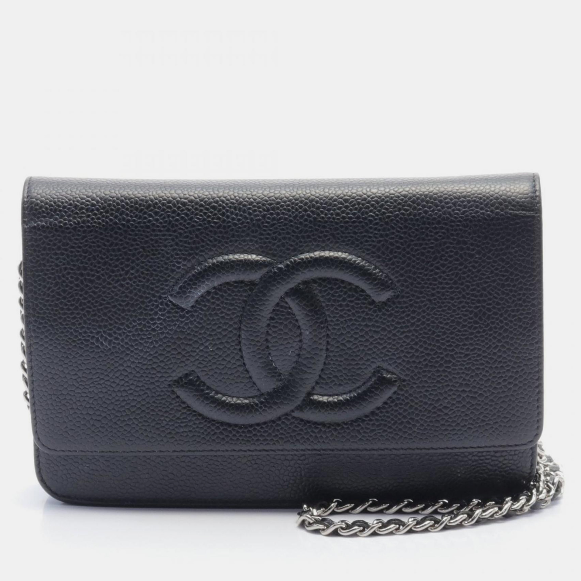 

Chanel Black Caviar Skin Coco Mark Shoulder Bag