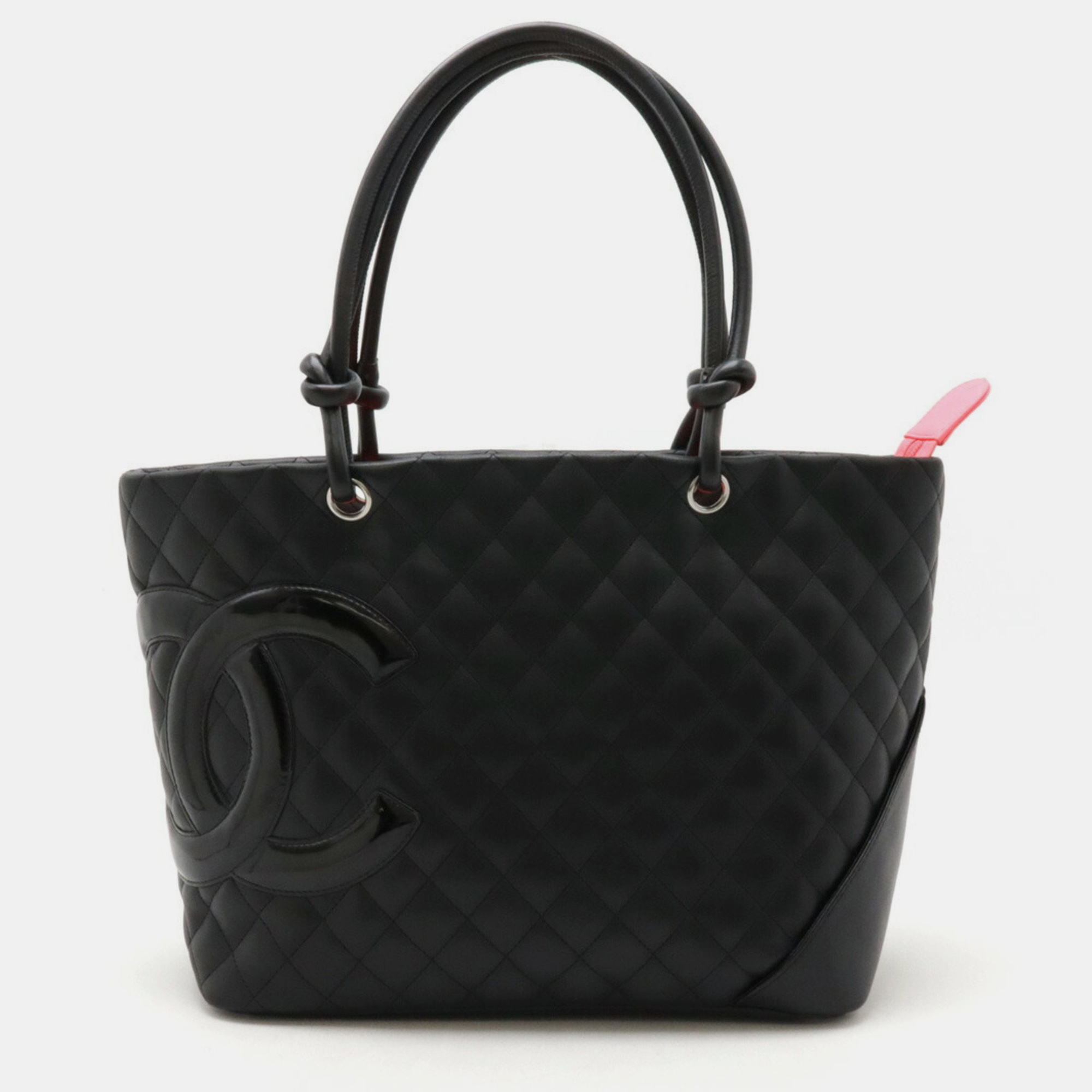 

Chanel Black Pink Cambon Line Coco Mark Large Tote Bag