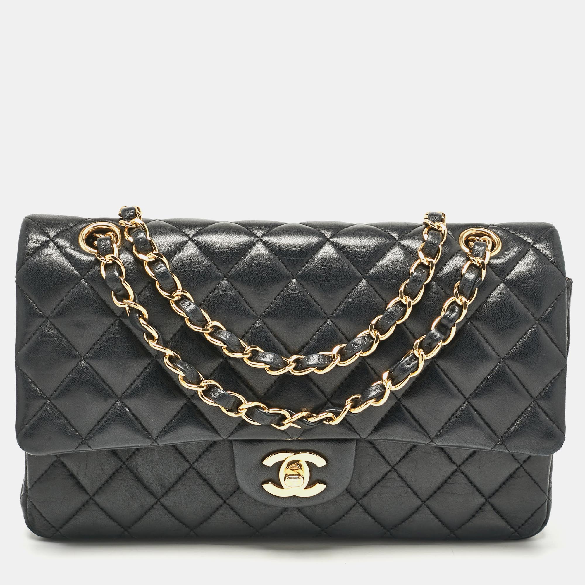 

Chanel Black Quilted Leather  Classic Double Flap Bag