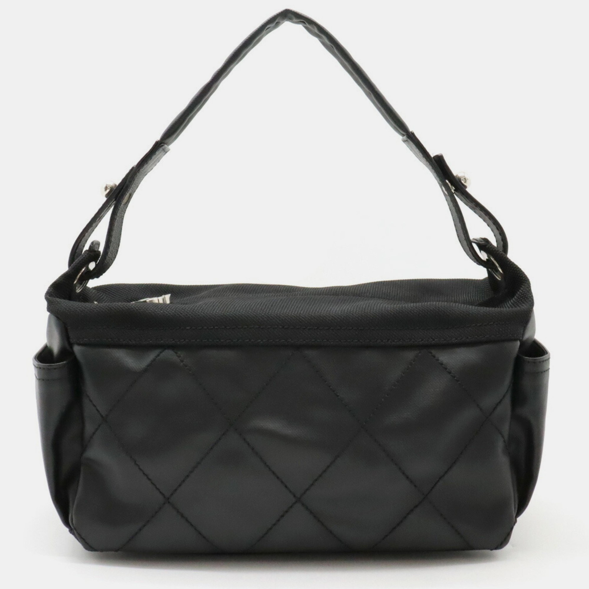 

Chanel Black Coated Canvas Paris Biarritz Shoulder Bag