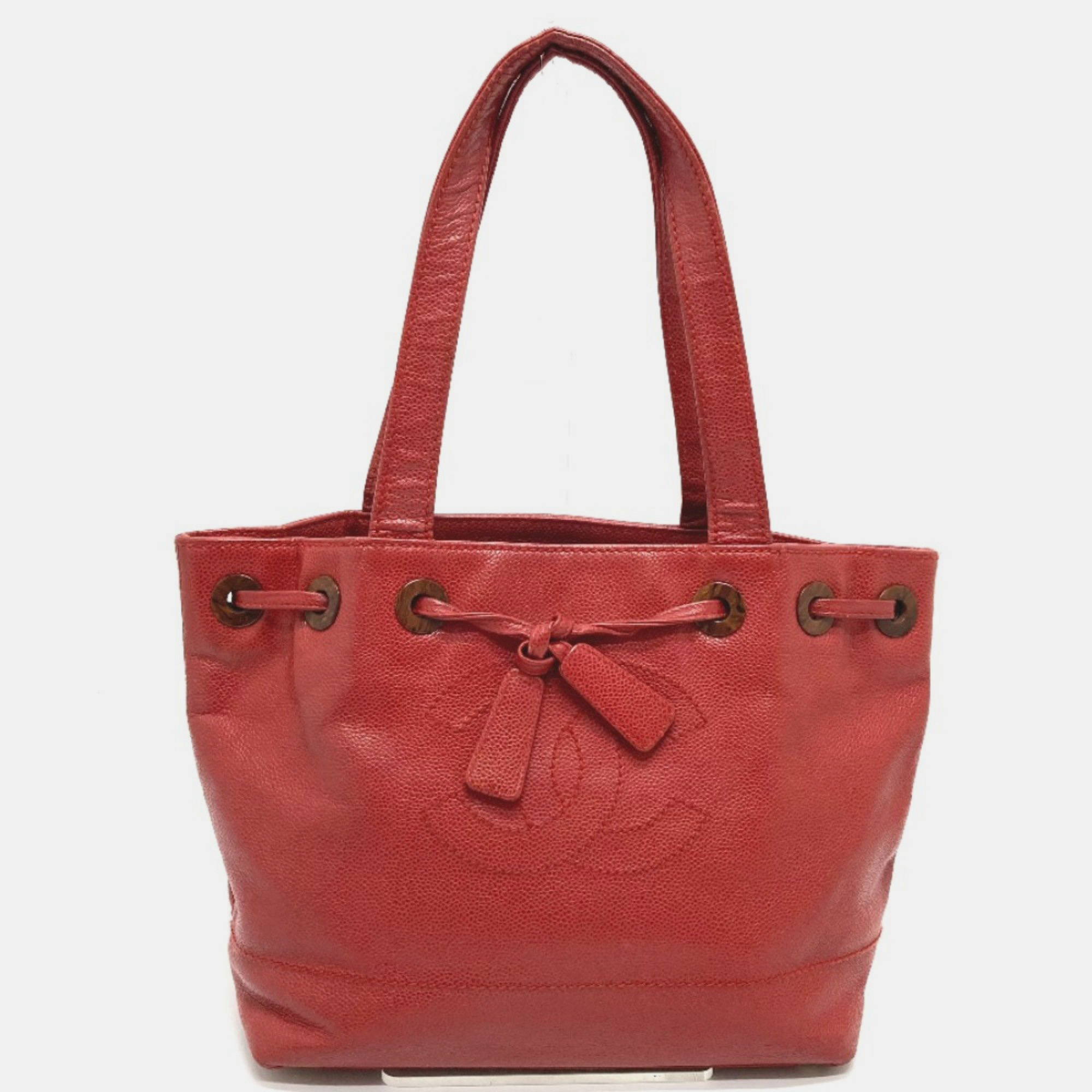 

Chanel Red Cc Mark Bag Vintage Tote Bag