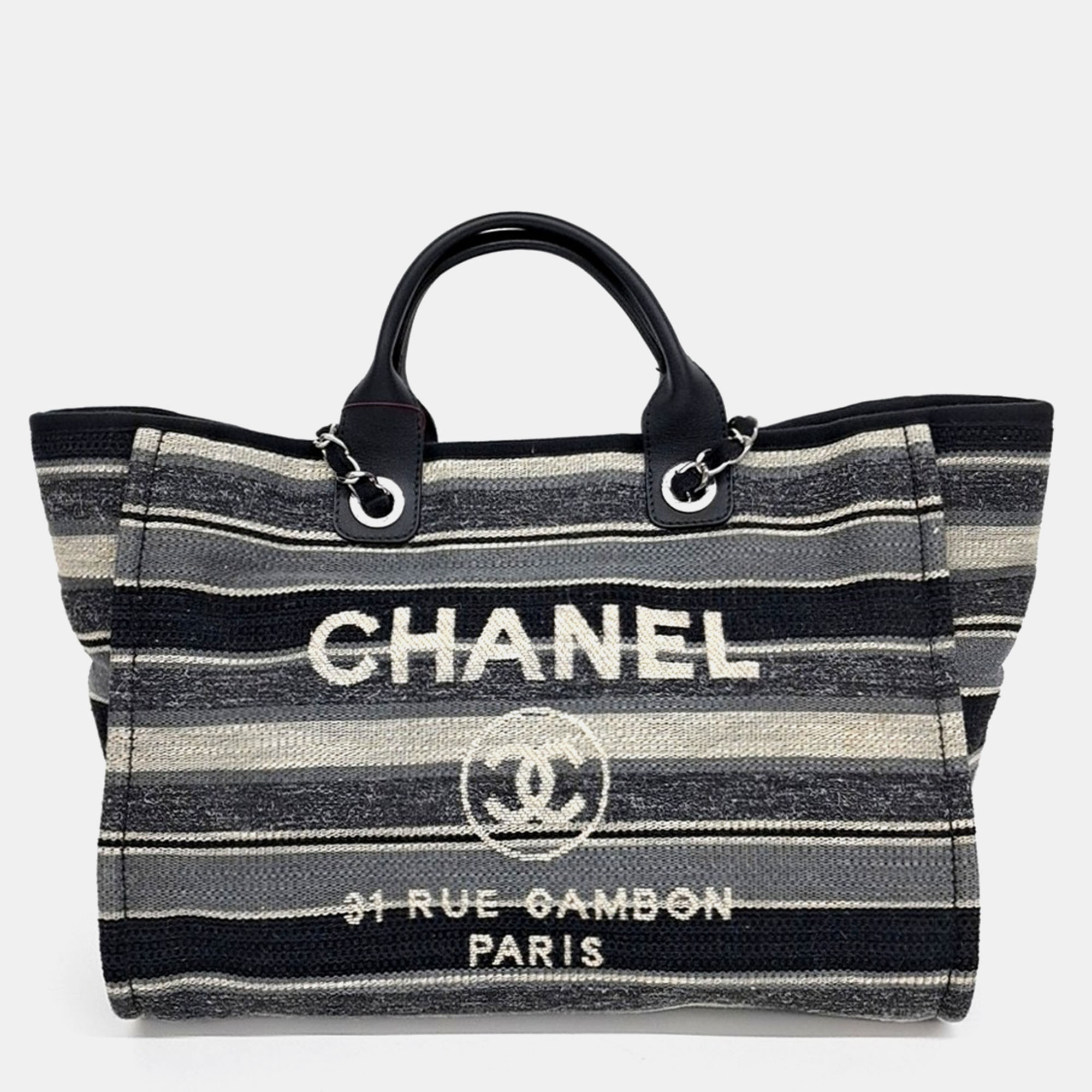 

Chanel Deauville tote and shoulder bag, Multicolor