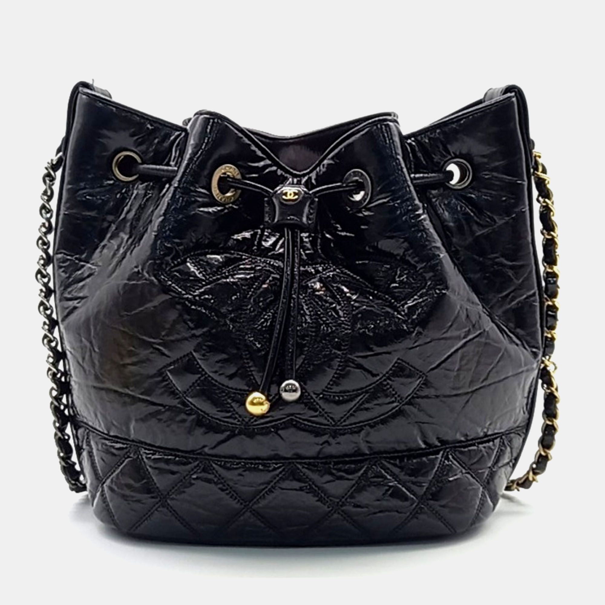 

Chanel drawstring bucket bag, Black