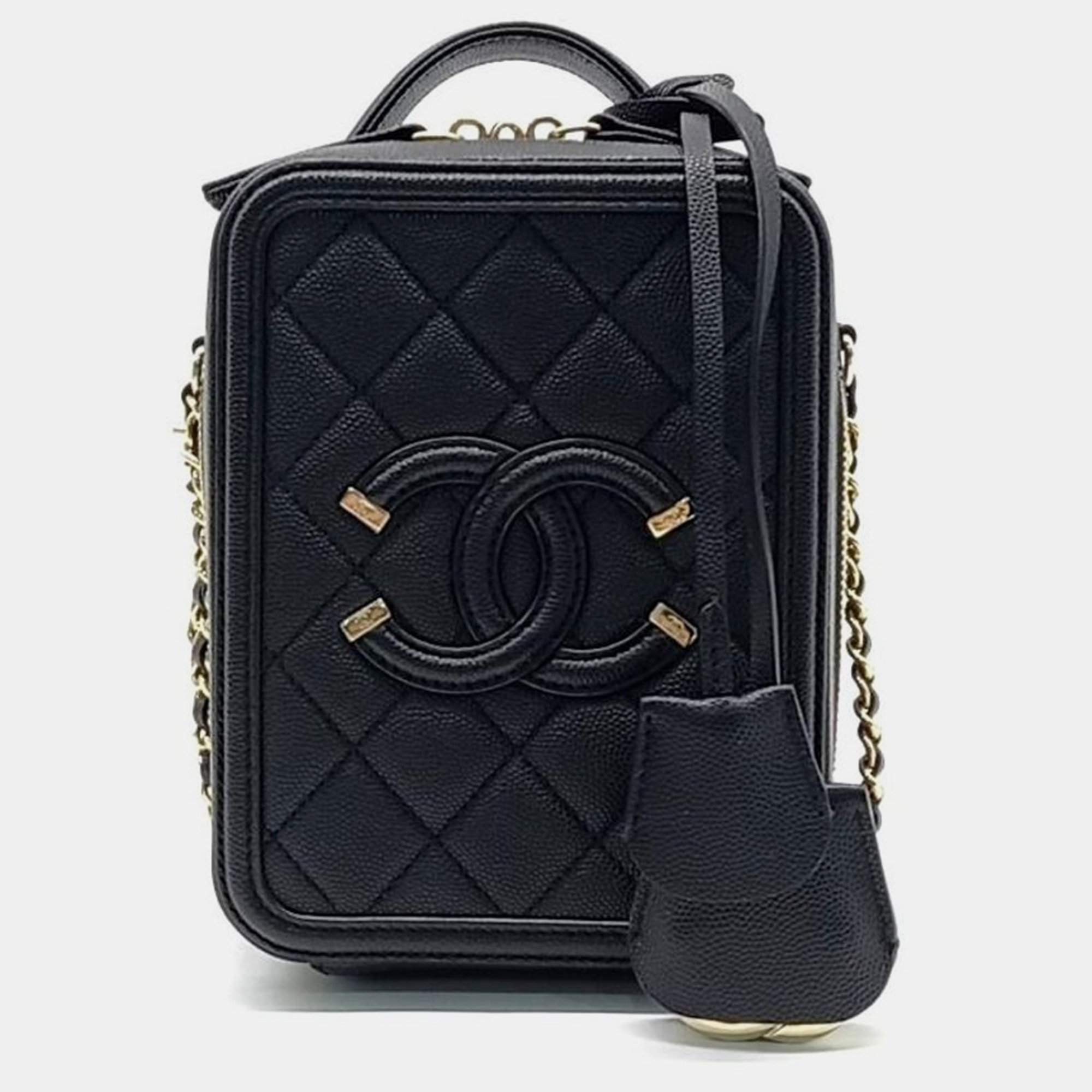 

Chanel Caviar Cosmetic Tote and Crossbody Bag, Black