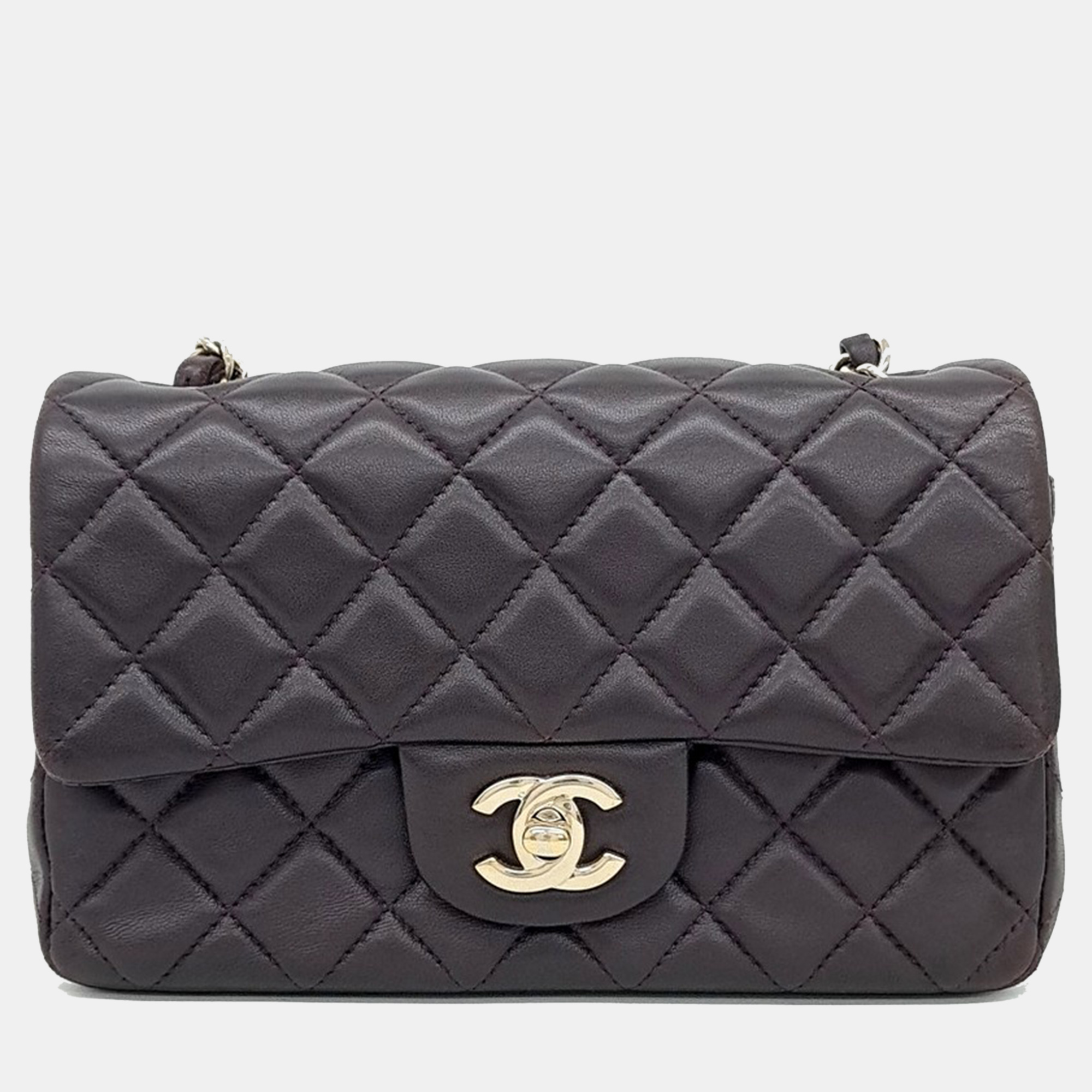 

Chanel Lambskin Classic New Mini Crossbody Bag, Black