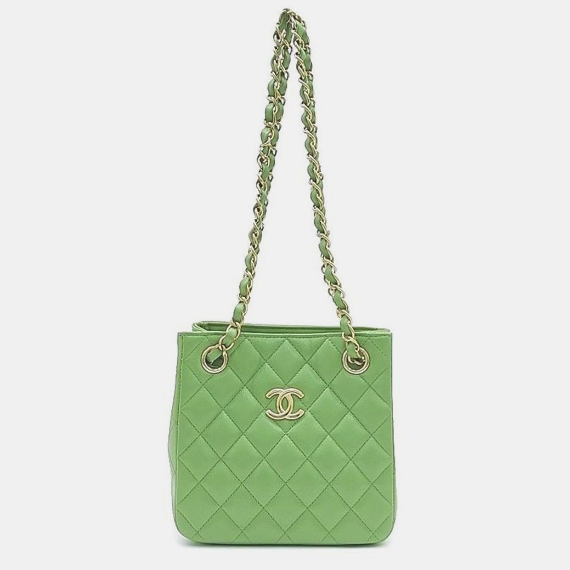 

Chanel Caviar Classic Mini Bucket Bag, Green