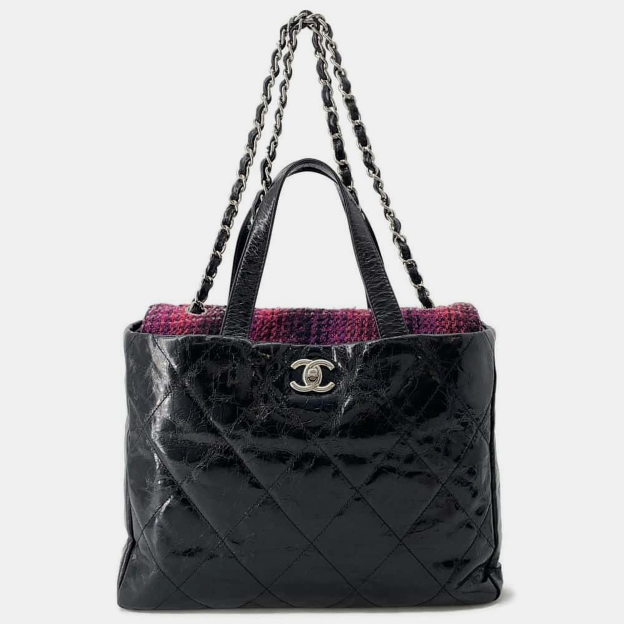 

Chanel black Matelasse Coco mark Portobello chain tote bag