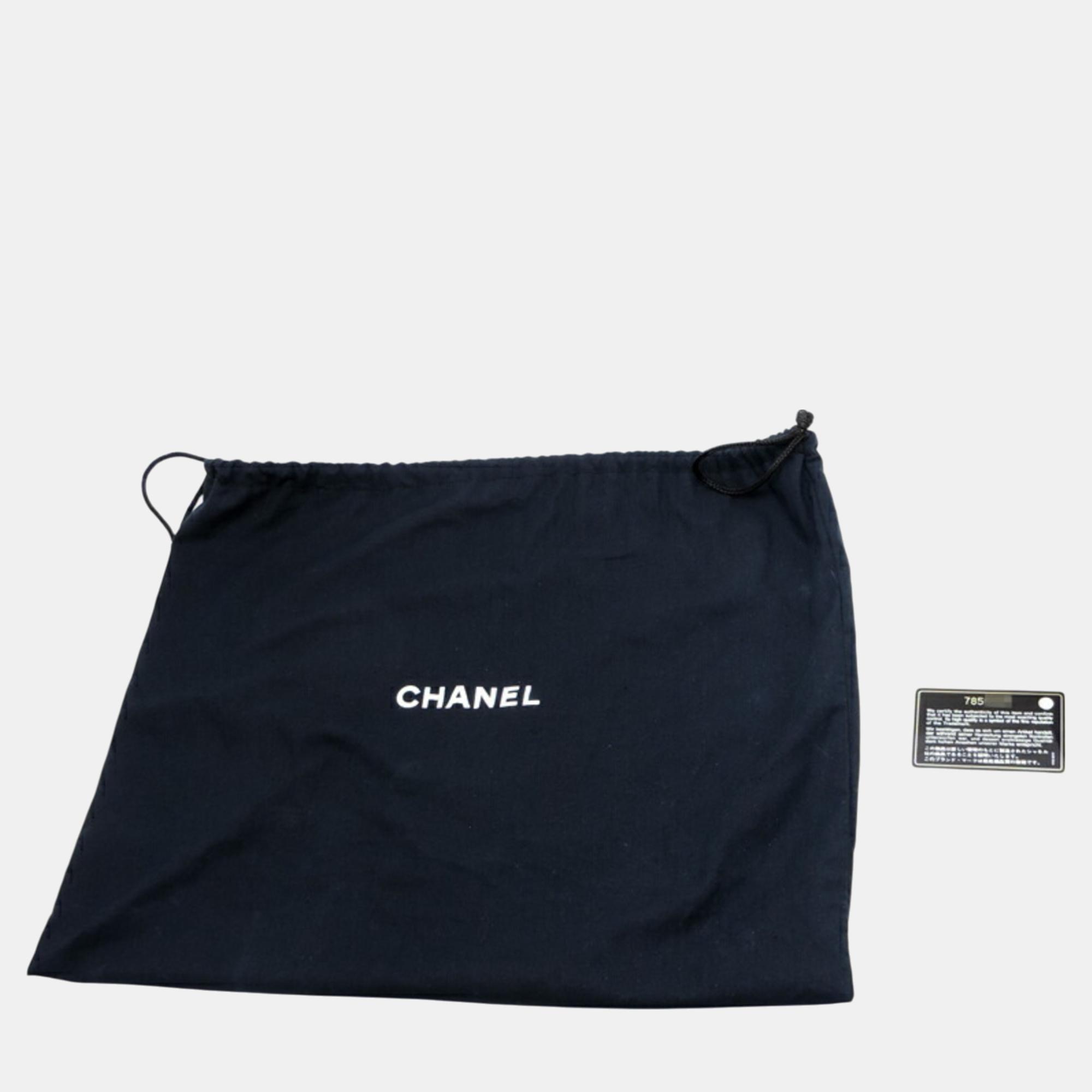 Chanel Black Caviar Skin Reproduction Tote Handbag 