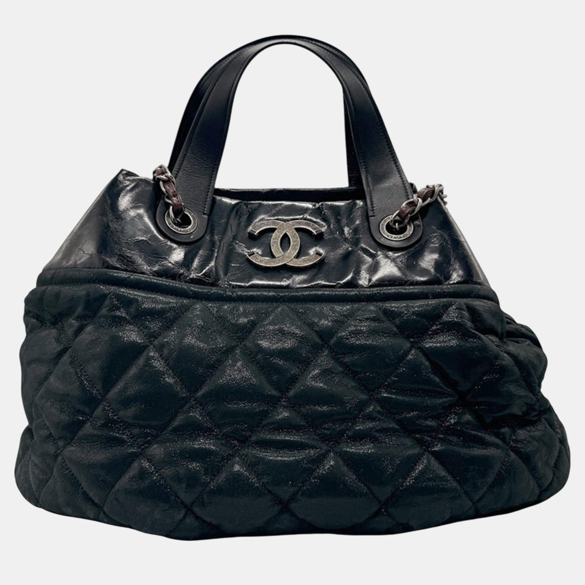 

Chanel Black Leather In The Mix Shoulder Bag