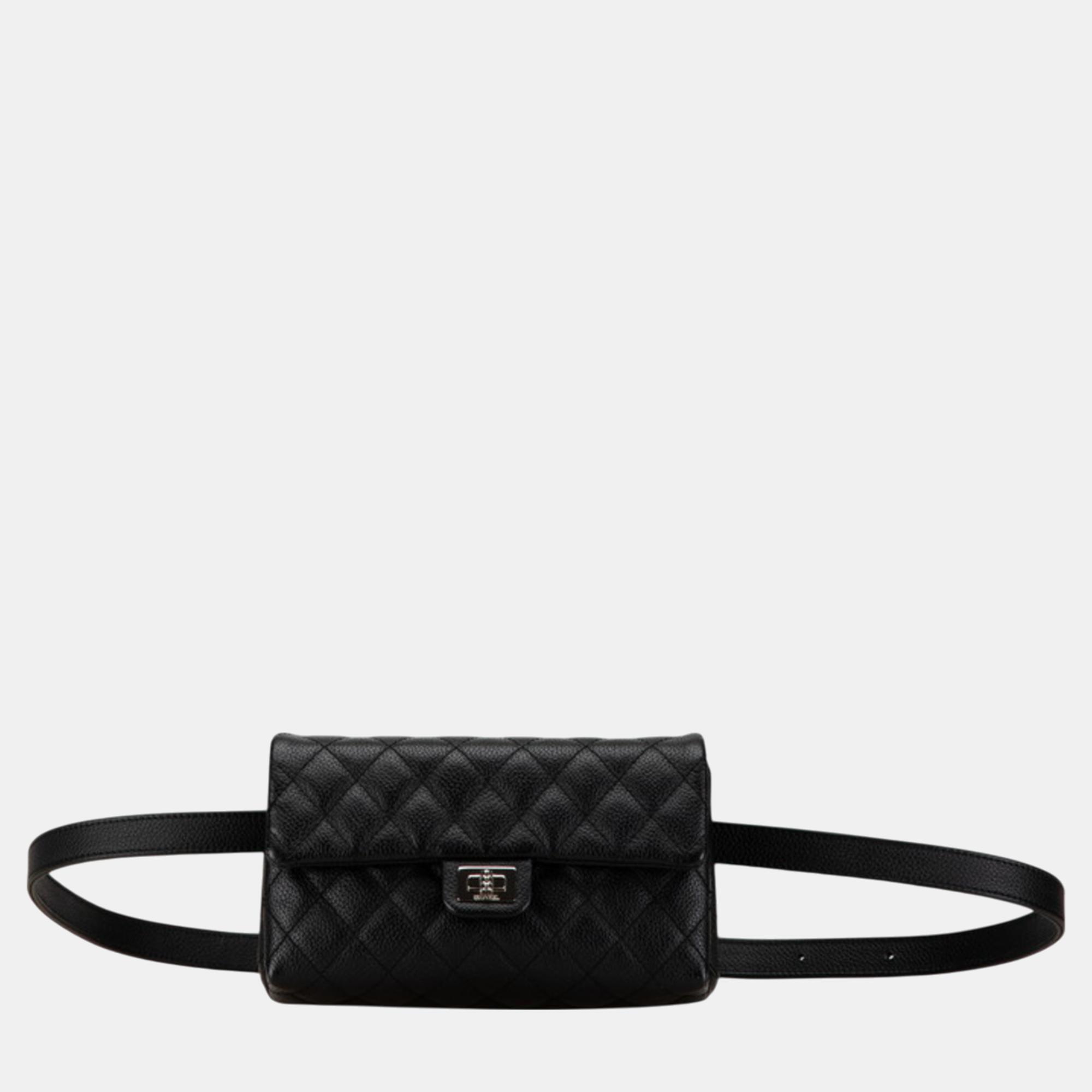 

Chanel Black Caviar Skin Matelasse Waist Bag