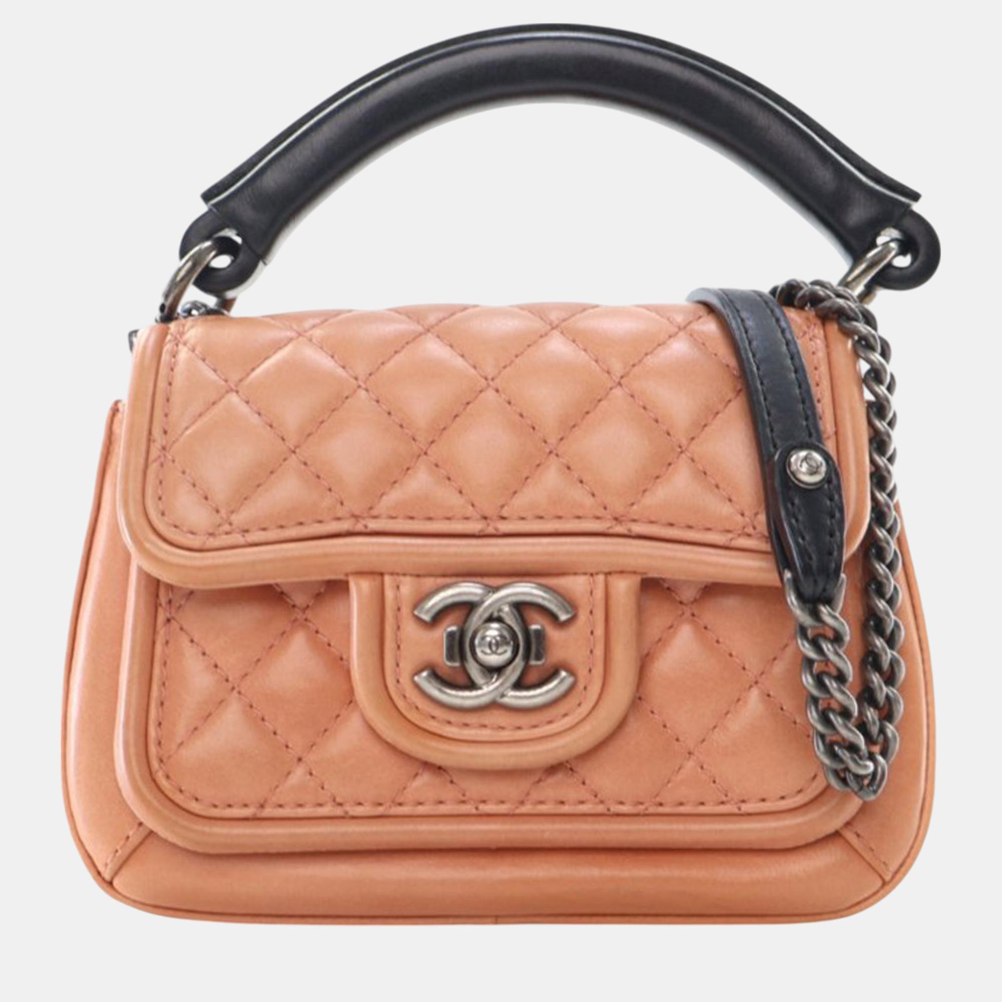 

Chanel Small Quilted Calfskin Prestige Flap Bag, Brown