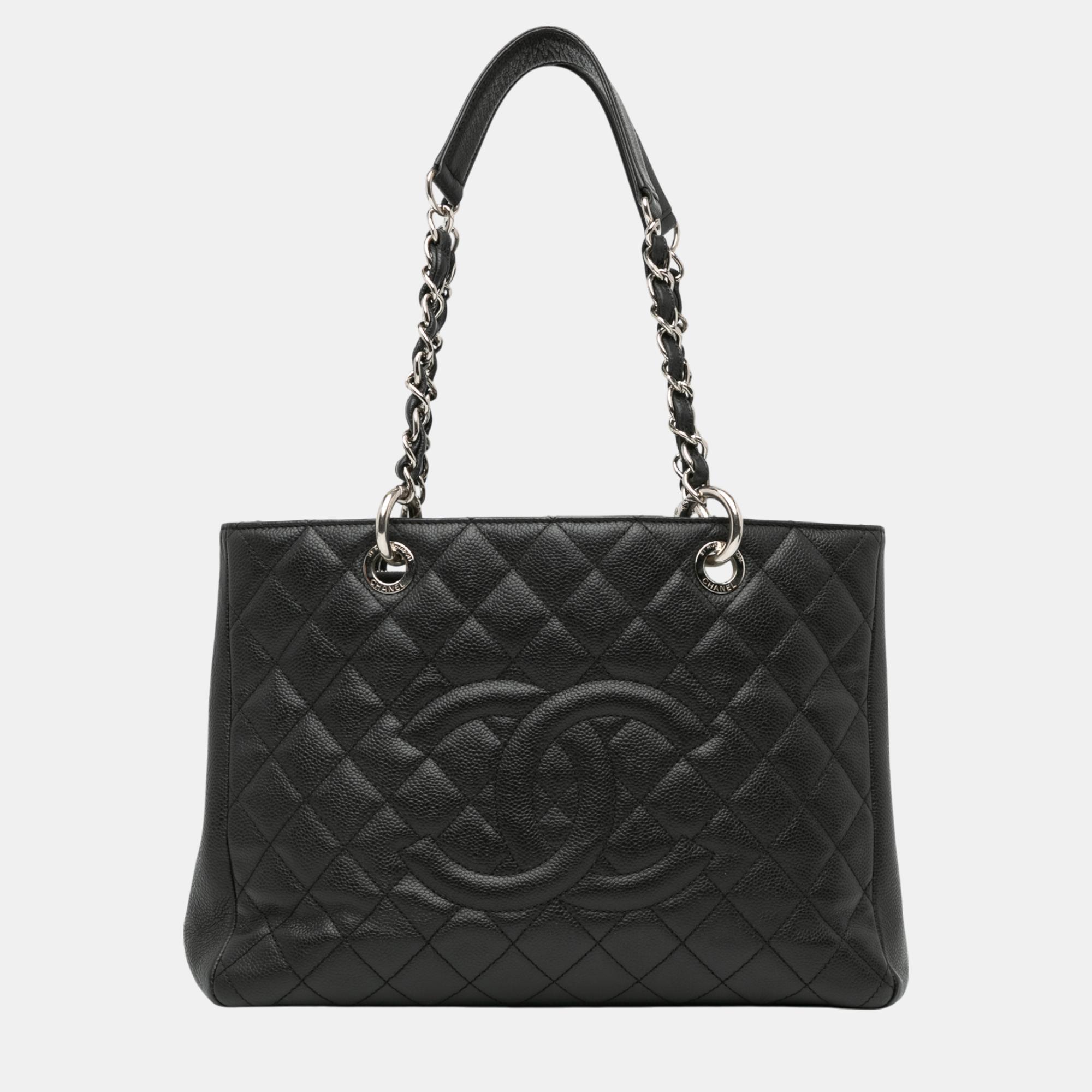 

Chanel Caviar Grand Shopping Tote, Black