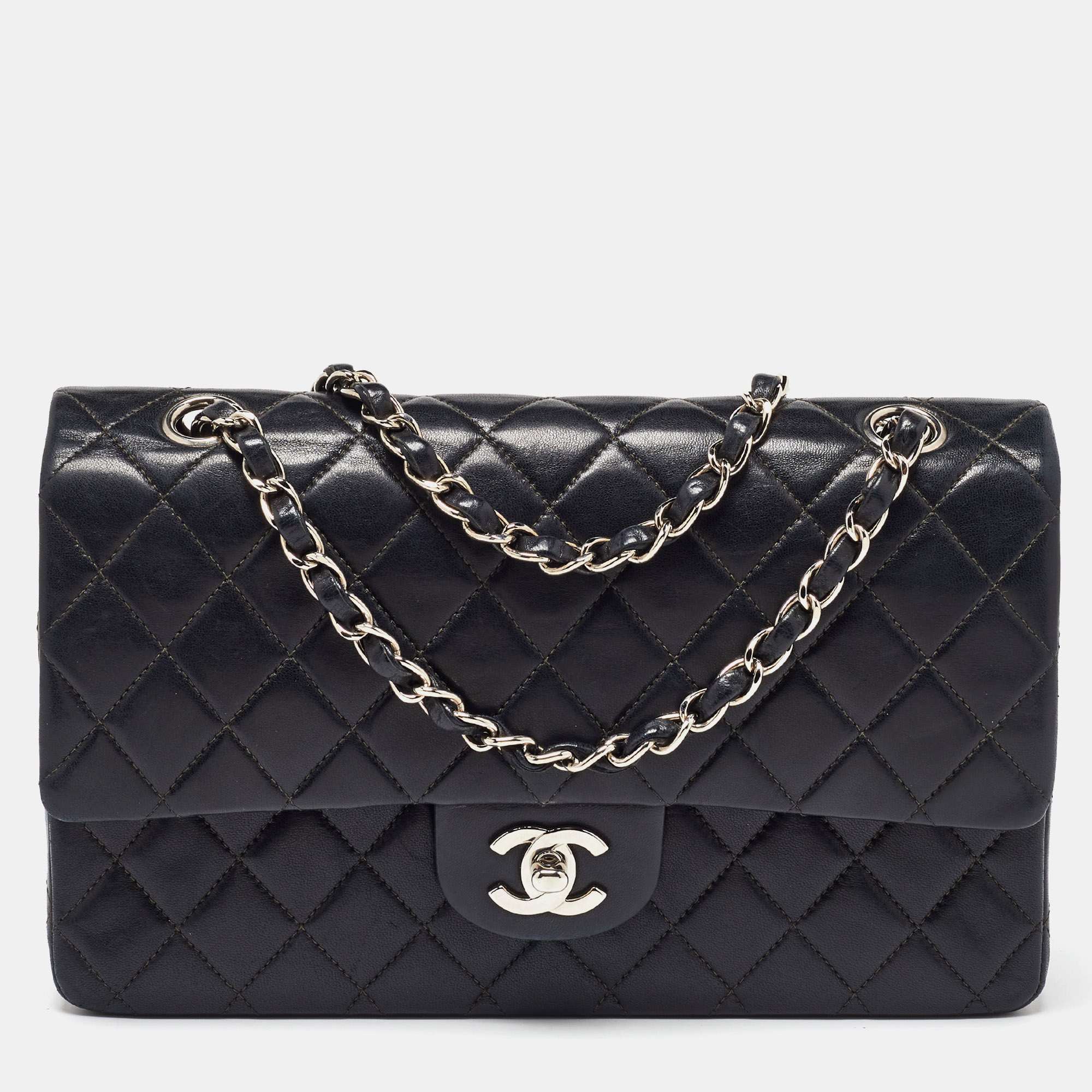 

Chanel Black Quilted Leather  Classic Double Flap Bag