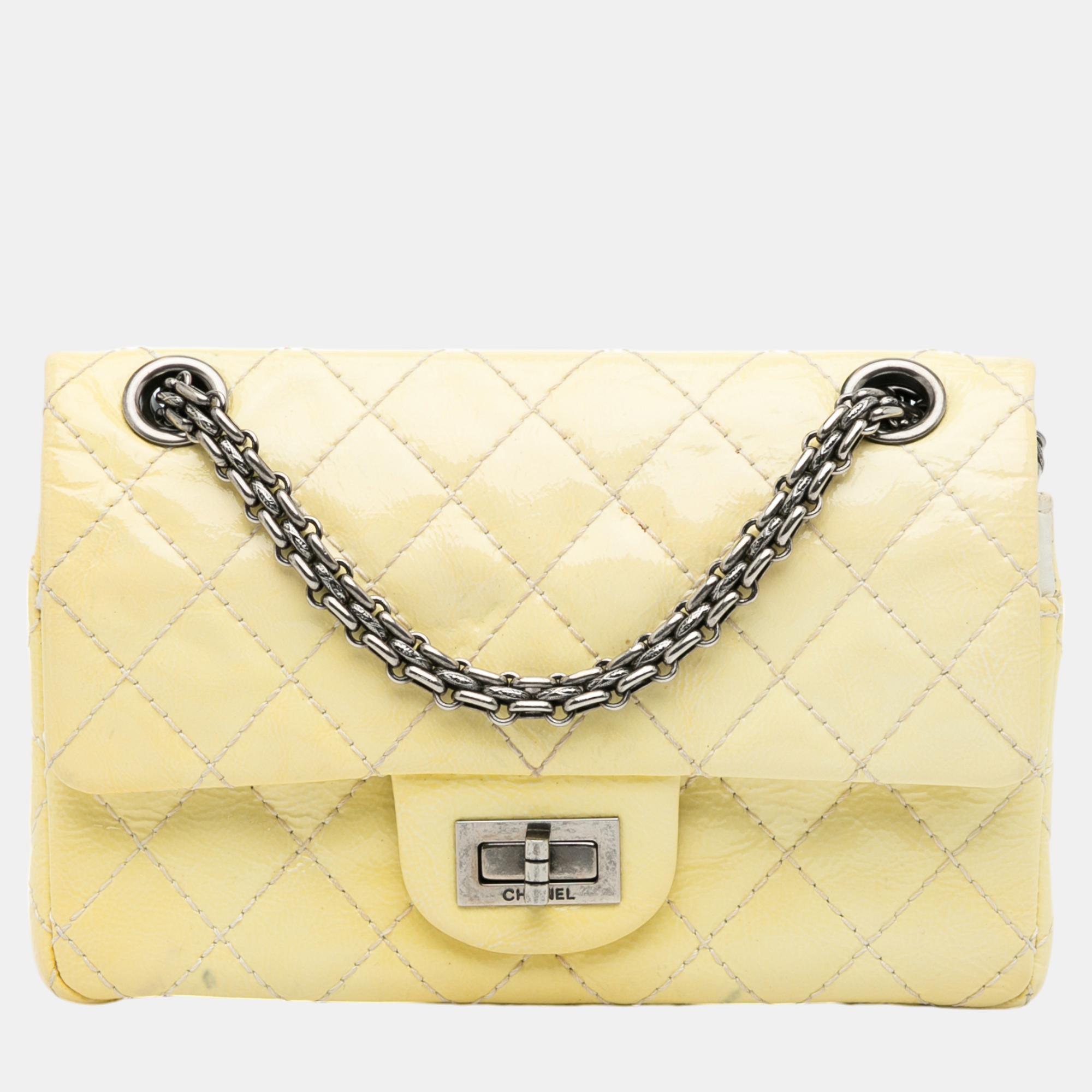 

Chanel Yellow Mini Reissue Patent Flap